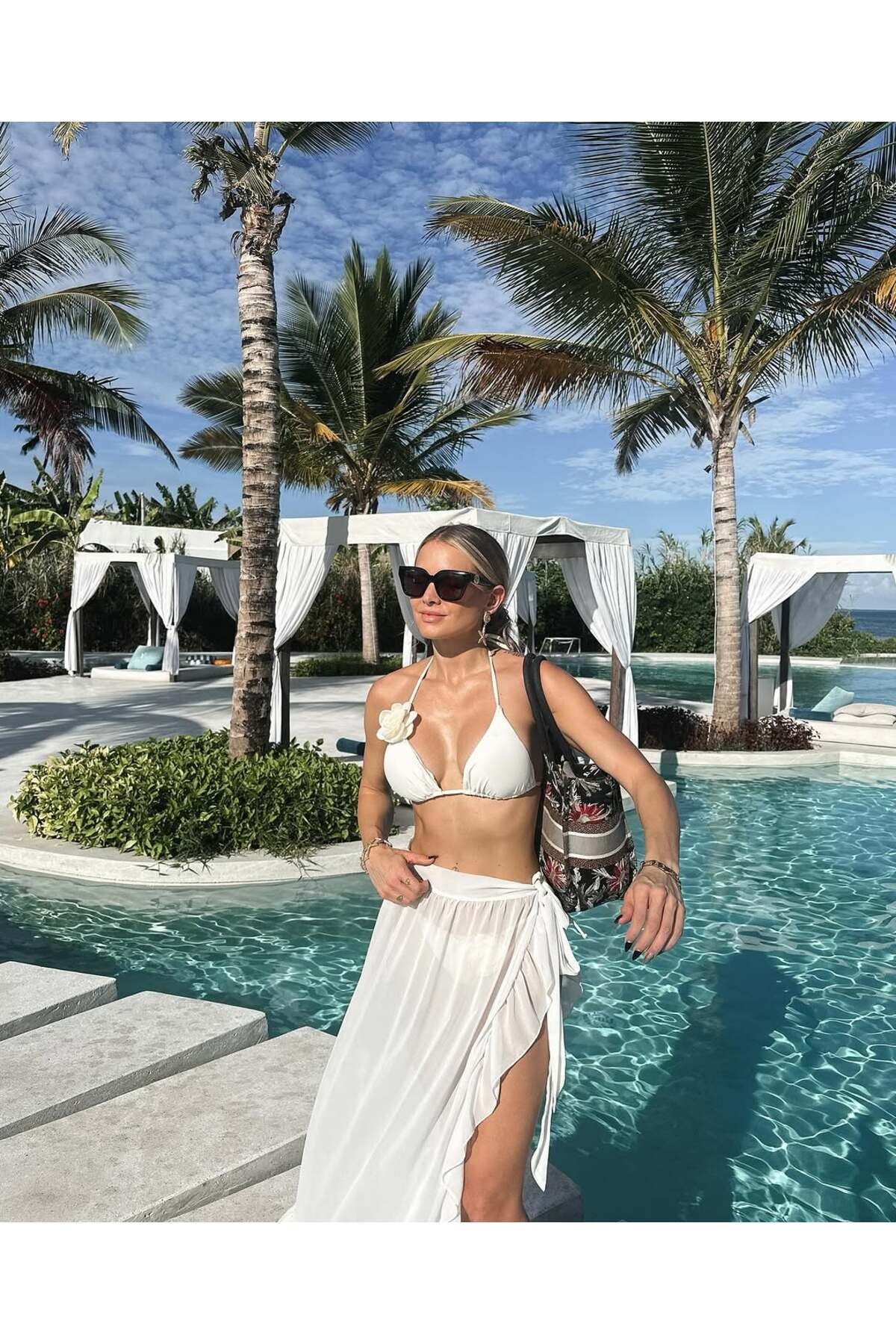 Gardenya bikini pareo set