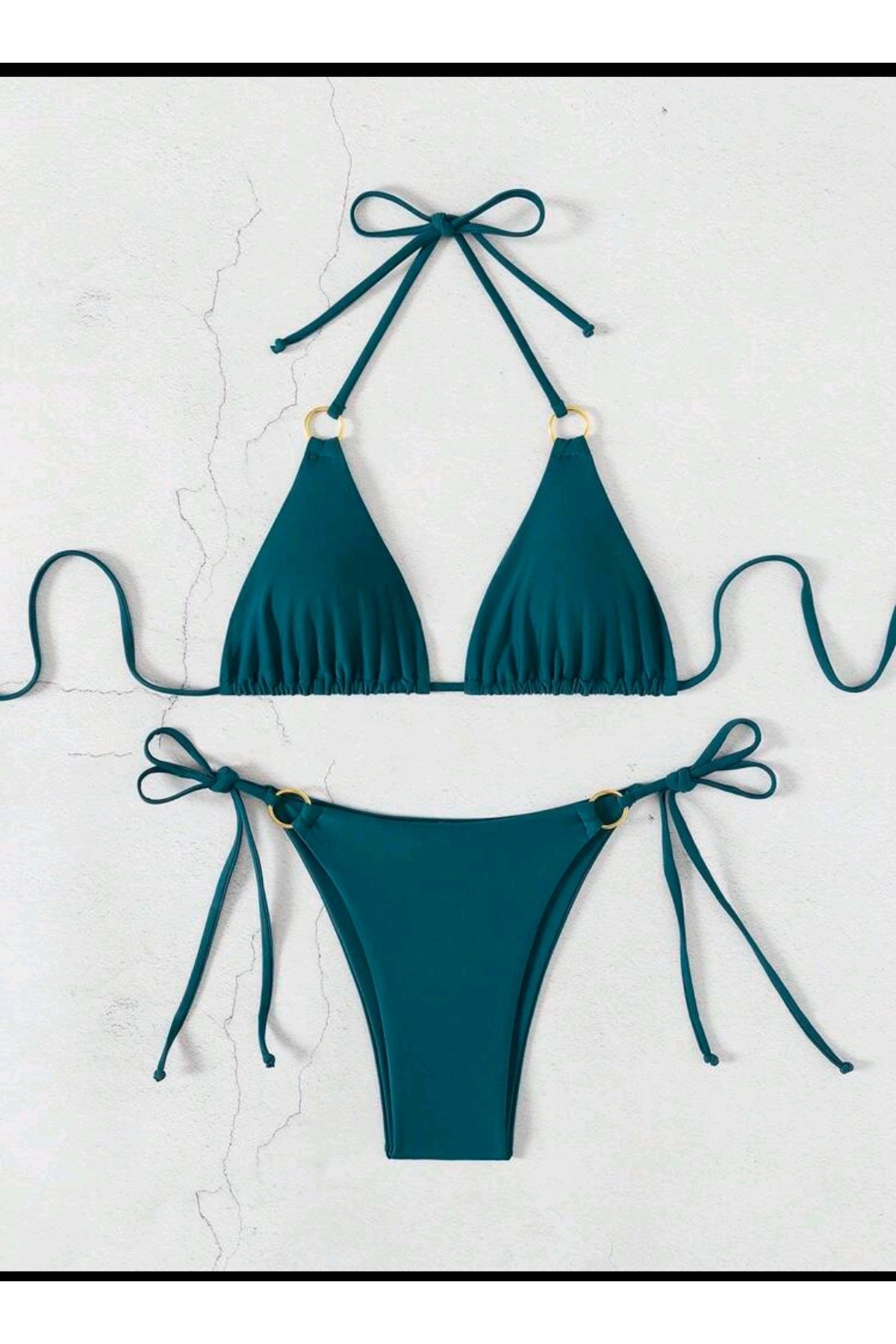 Halka detaylı bikini takım
