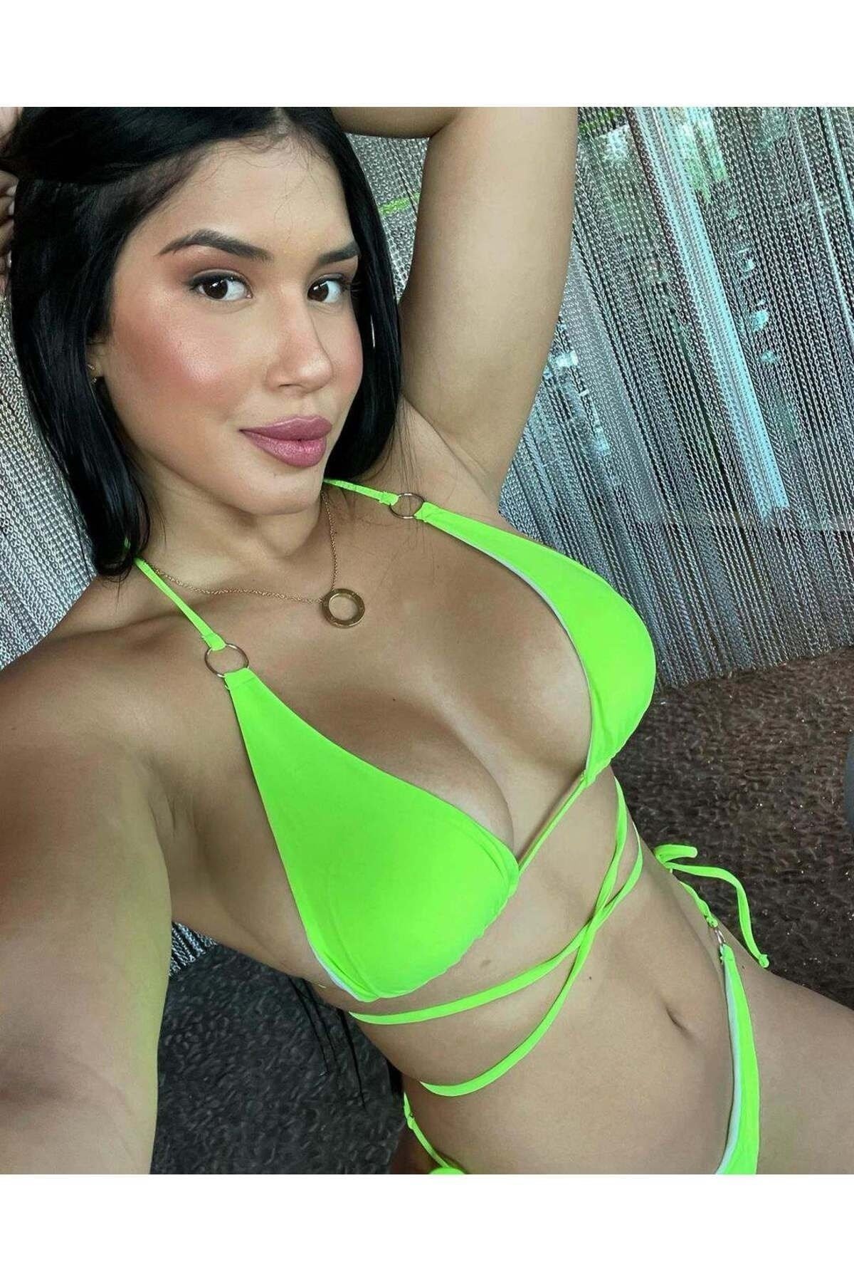 Halka detaylı bikini takım