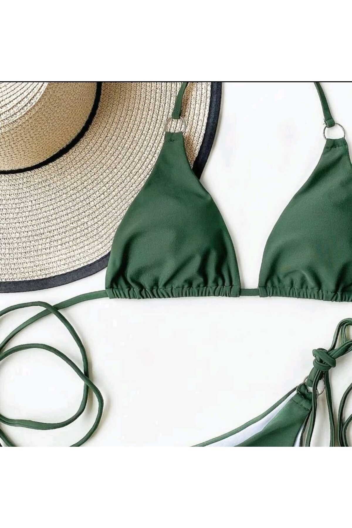 Halka detaylı bikini takım