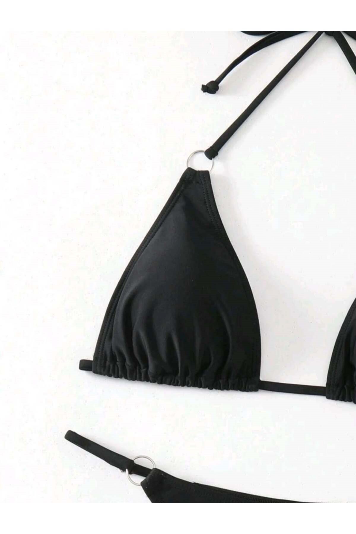 Halka detaylı bikini takımı