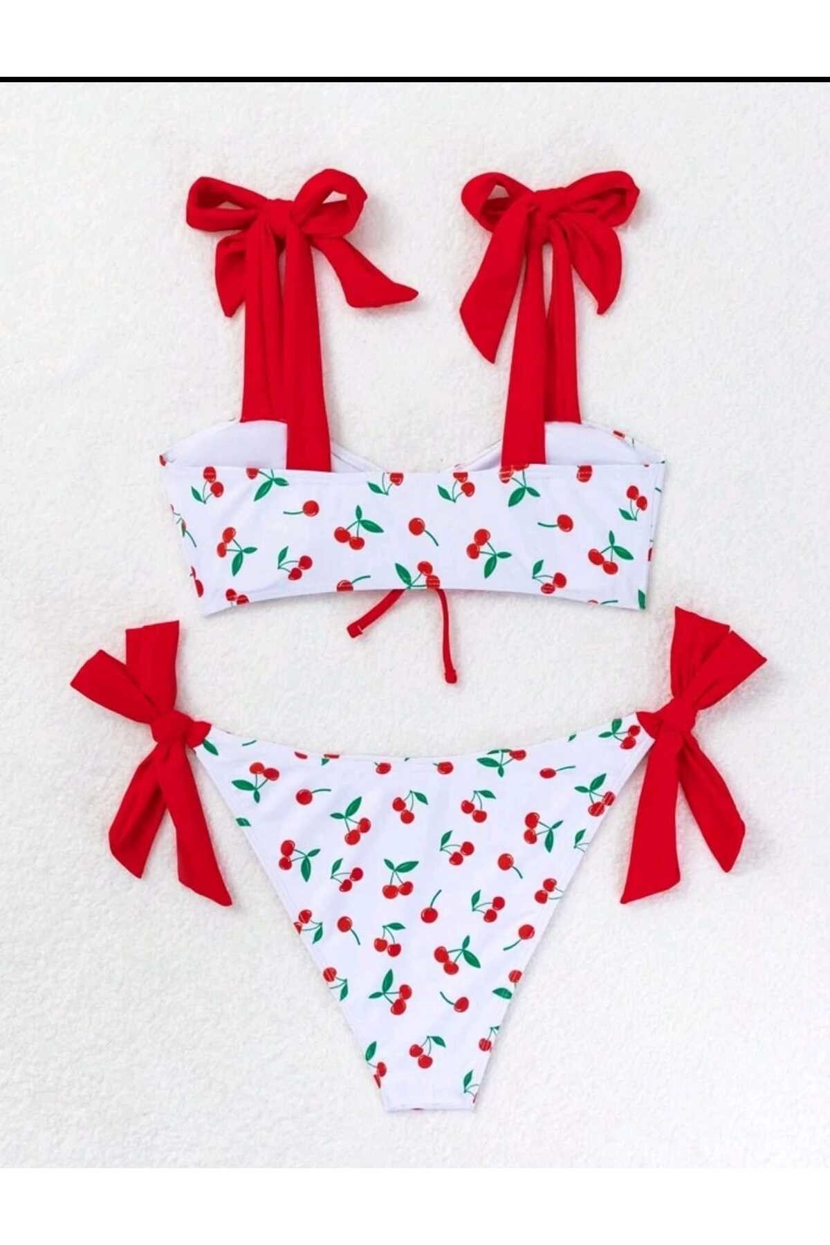 Katarina fresh kiraz desenli bikini takım