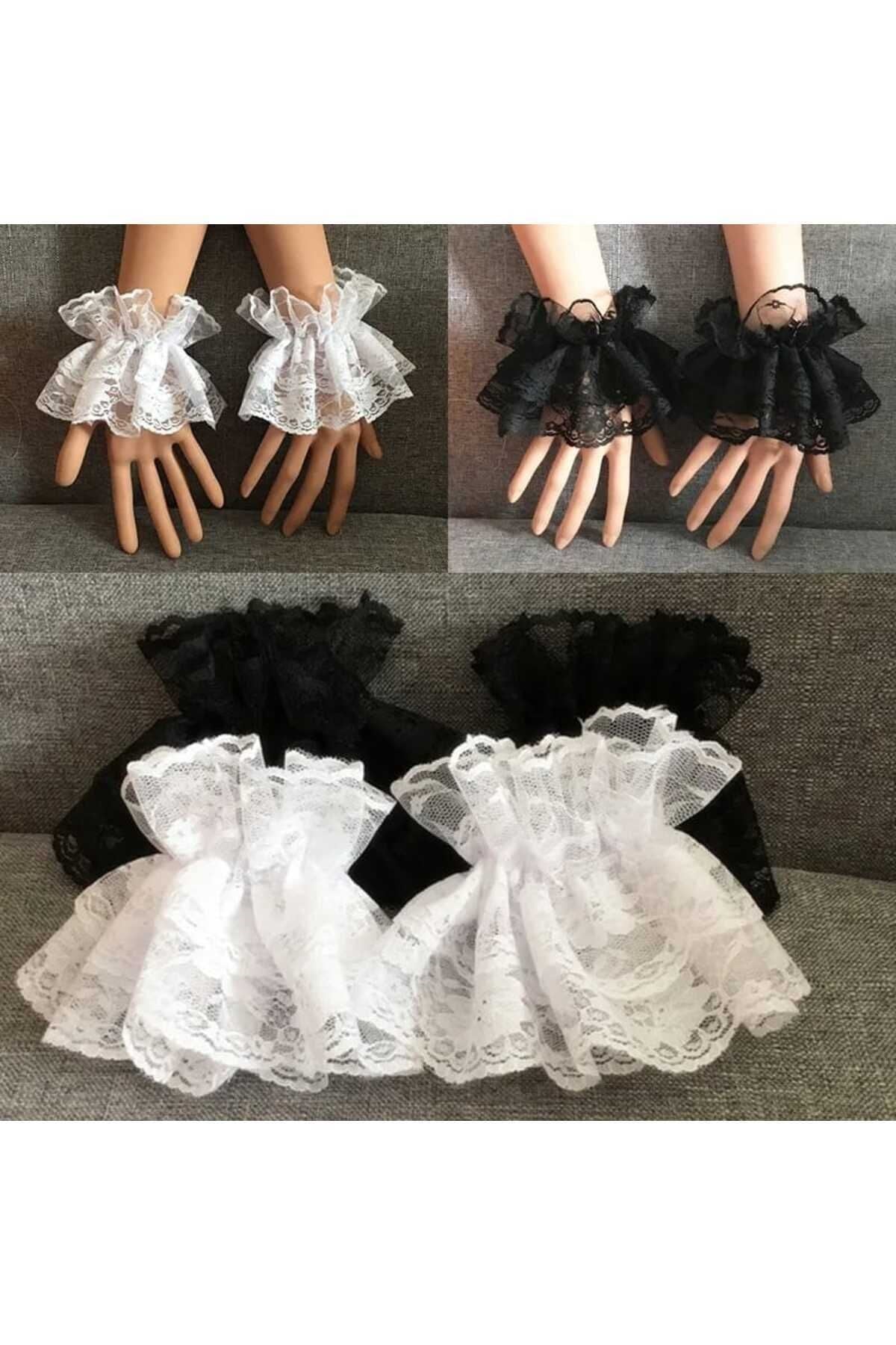 Kolluk Detaylı Dantel Eldiven