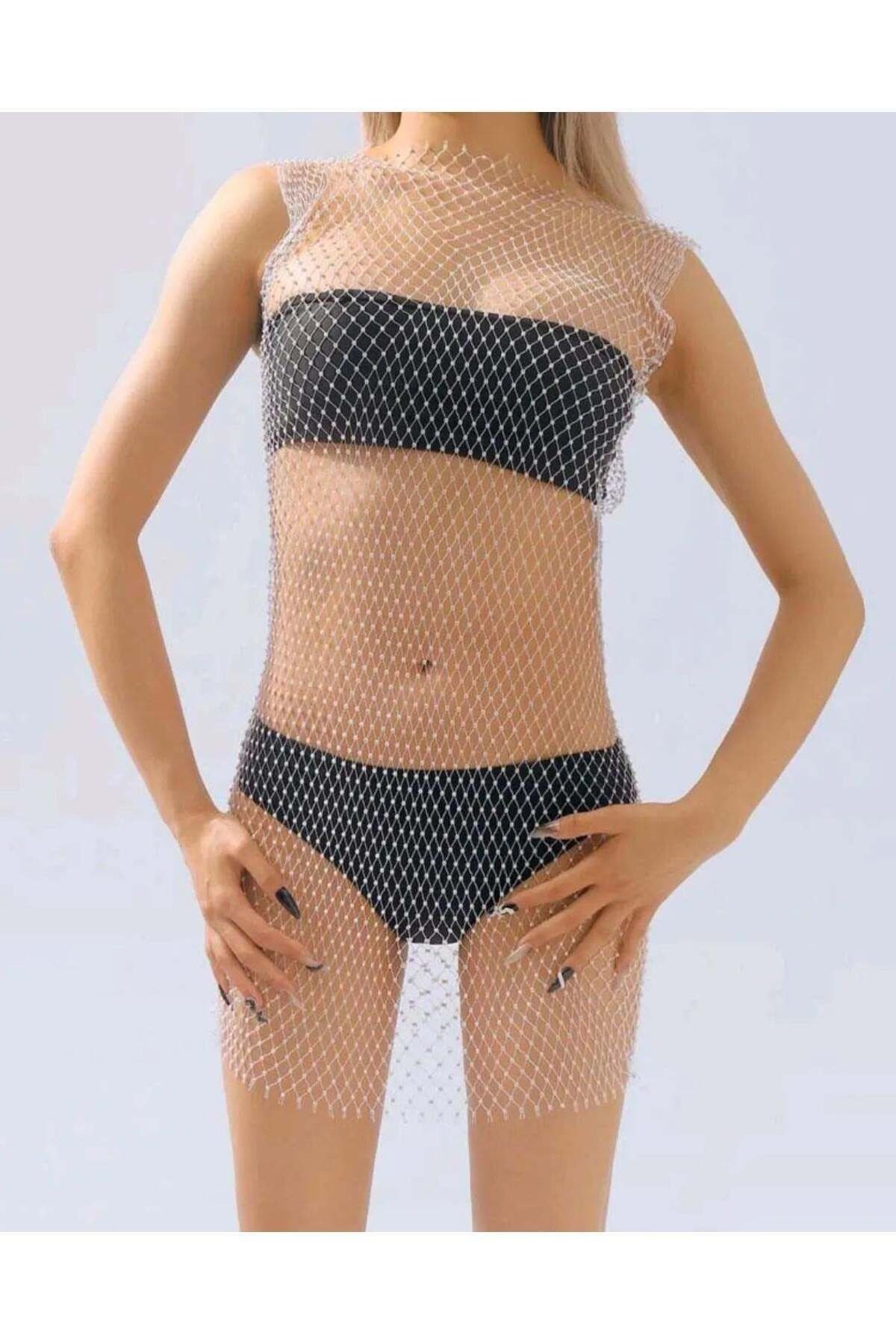 kristal taşlı pareo