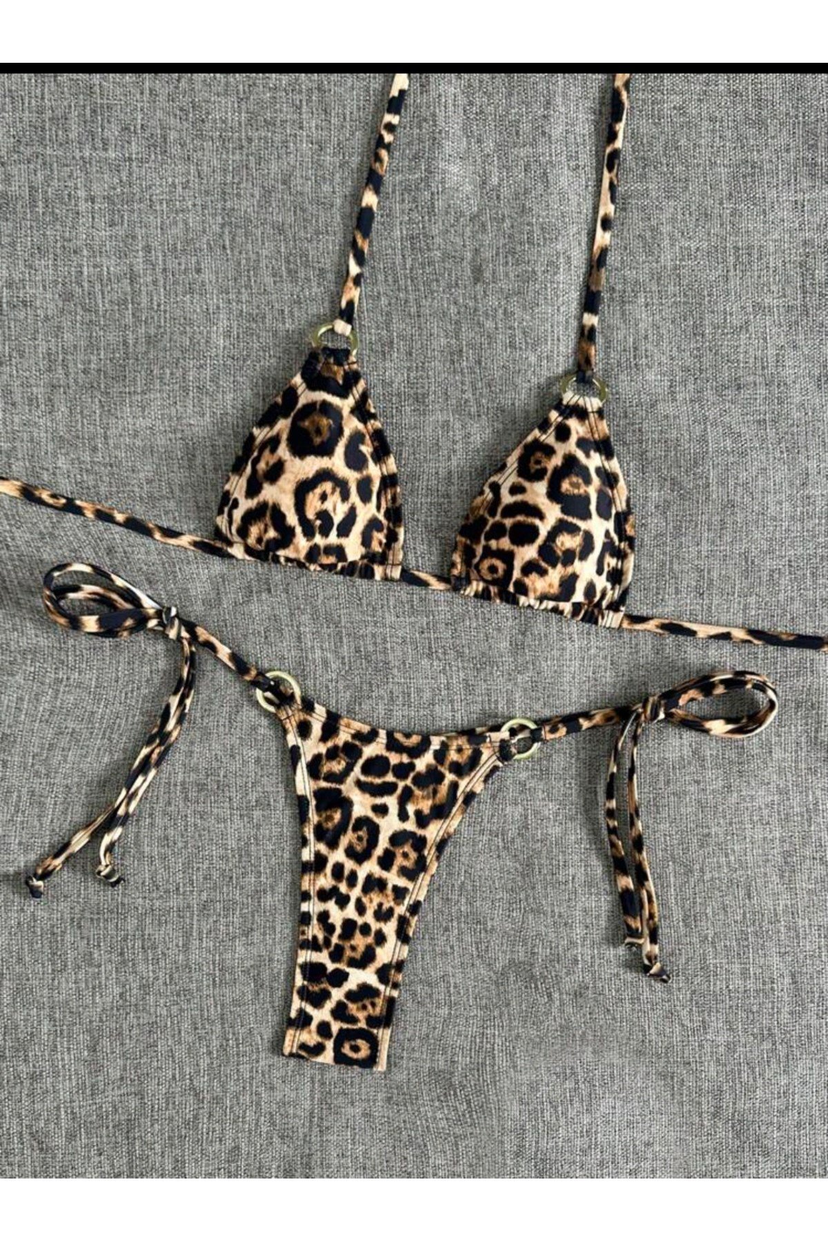 Leopar bikini takım