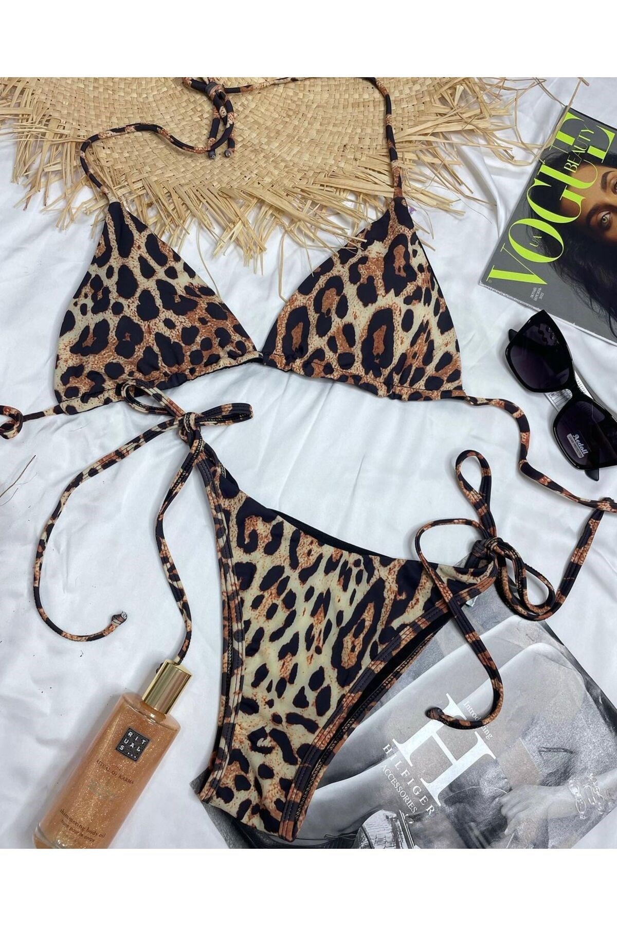 Leopardina bikini takım