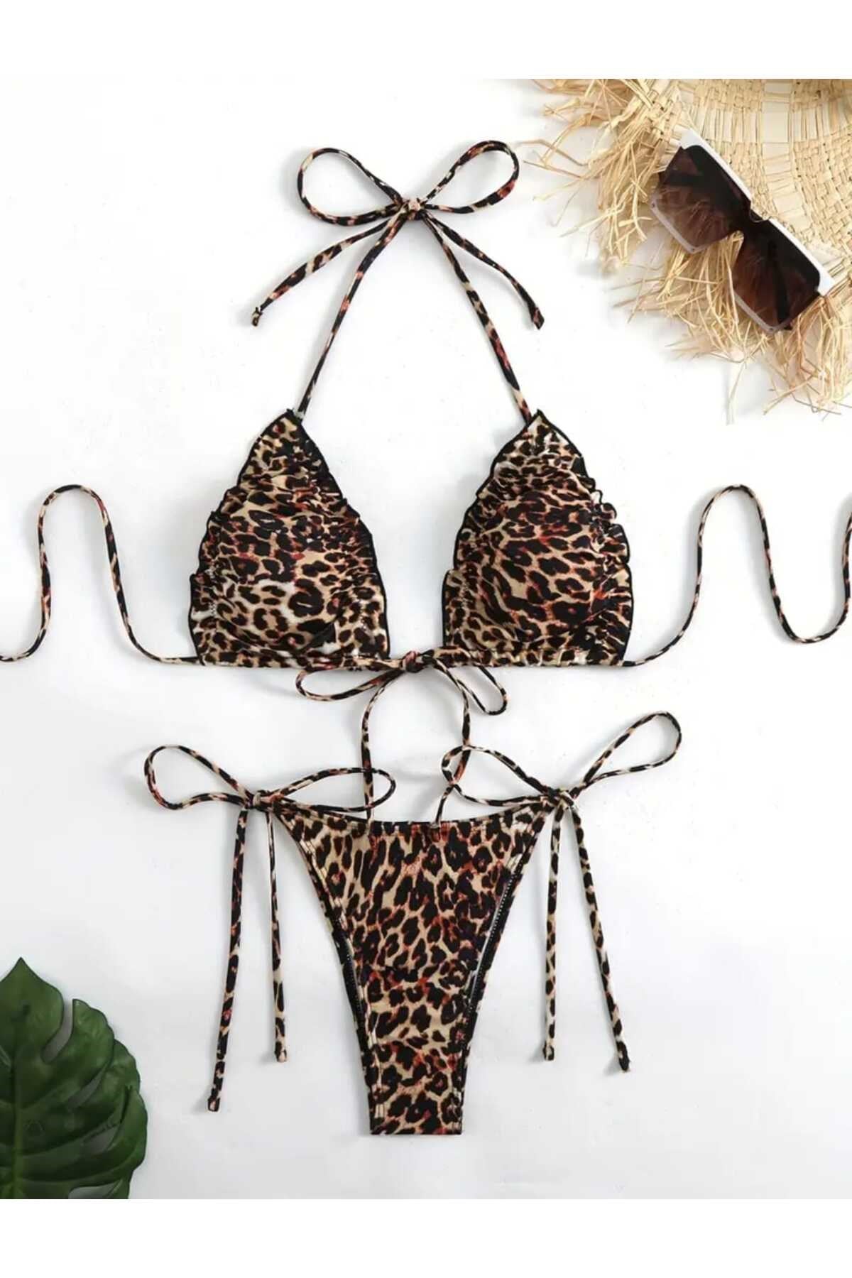 Leopias şık bikini takım
