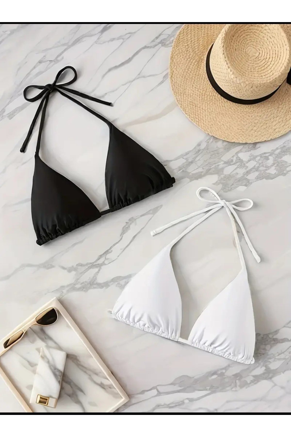 Renk renk 2 set bikini üstü