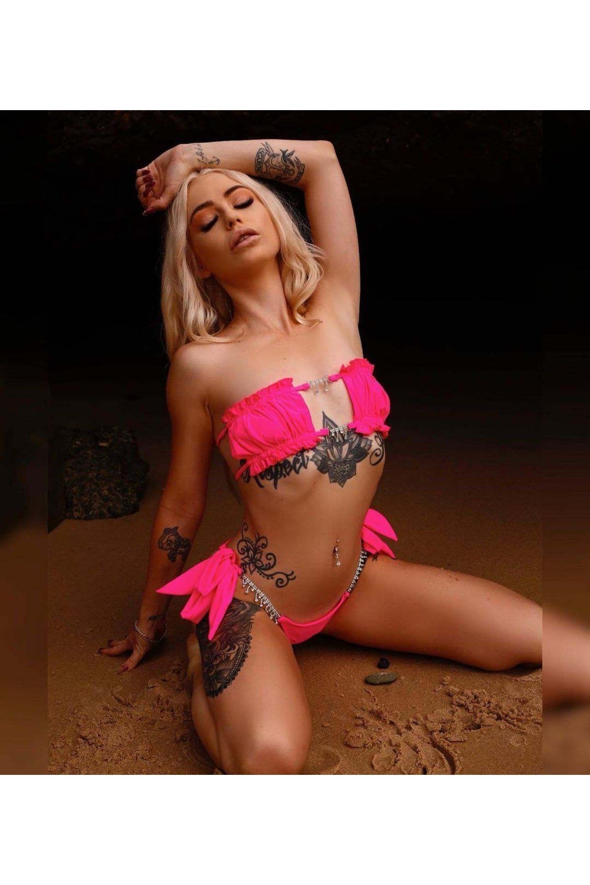 Taş Detaylı Bikini Takım