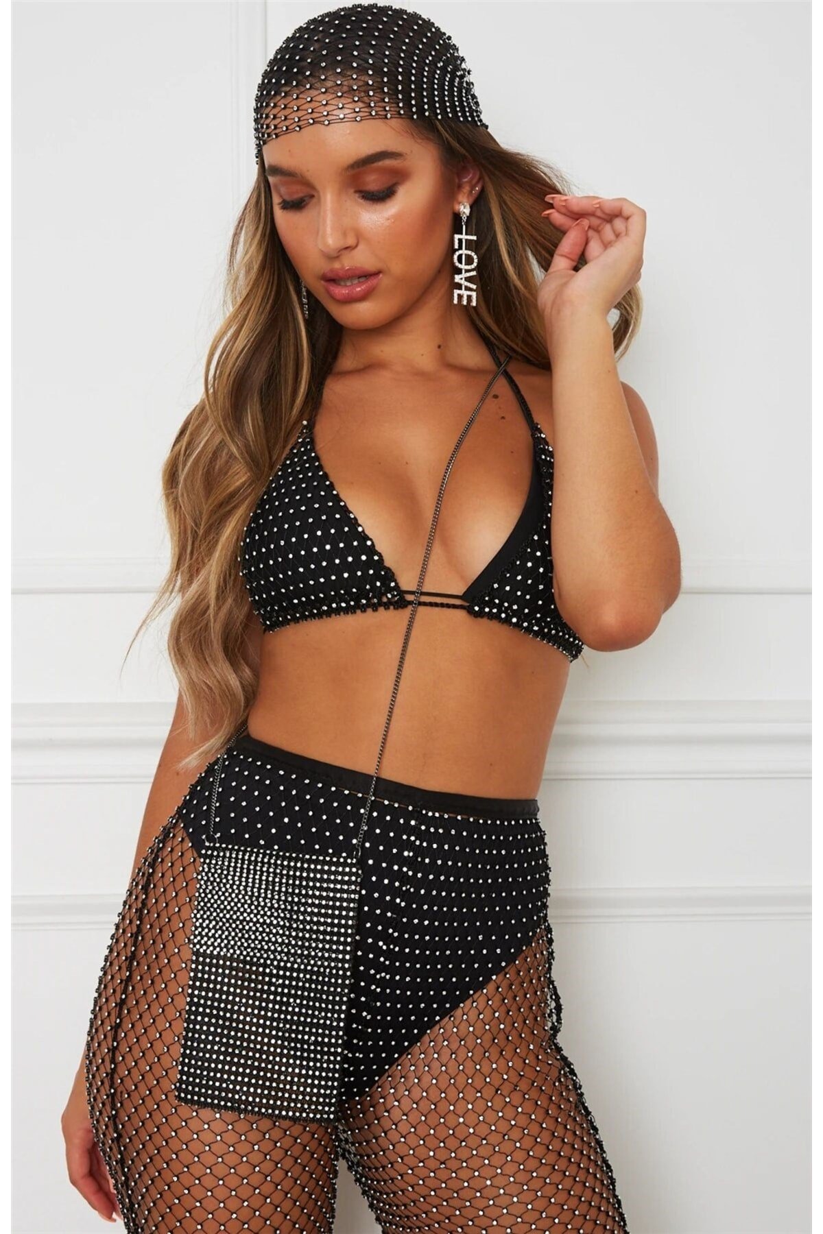 Taşlı Bikini Üst