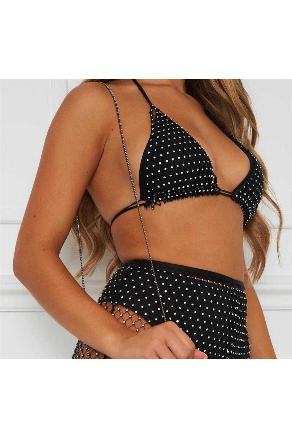 Taşlı Bikini Üst