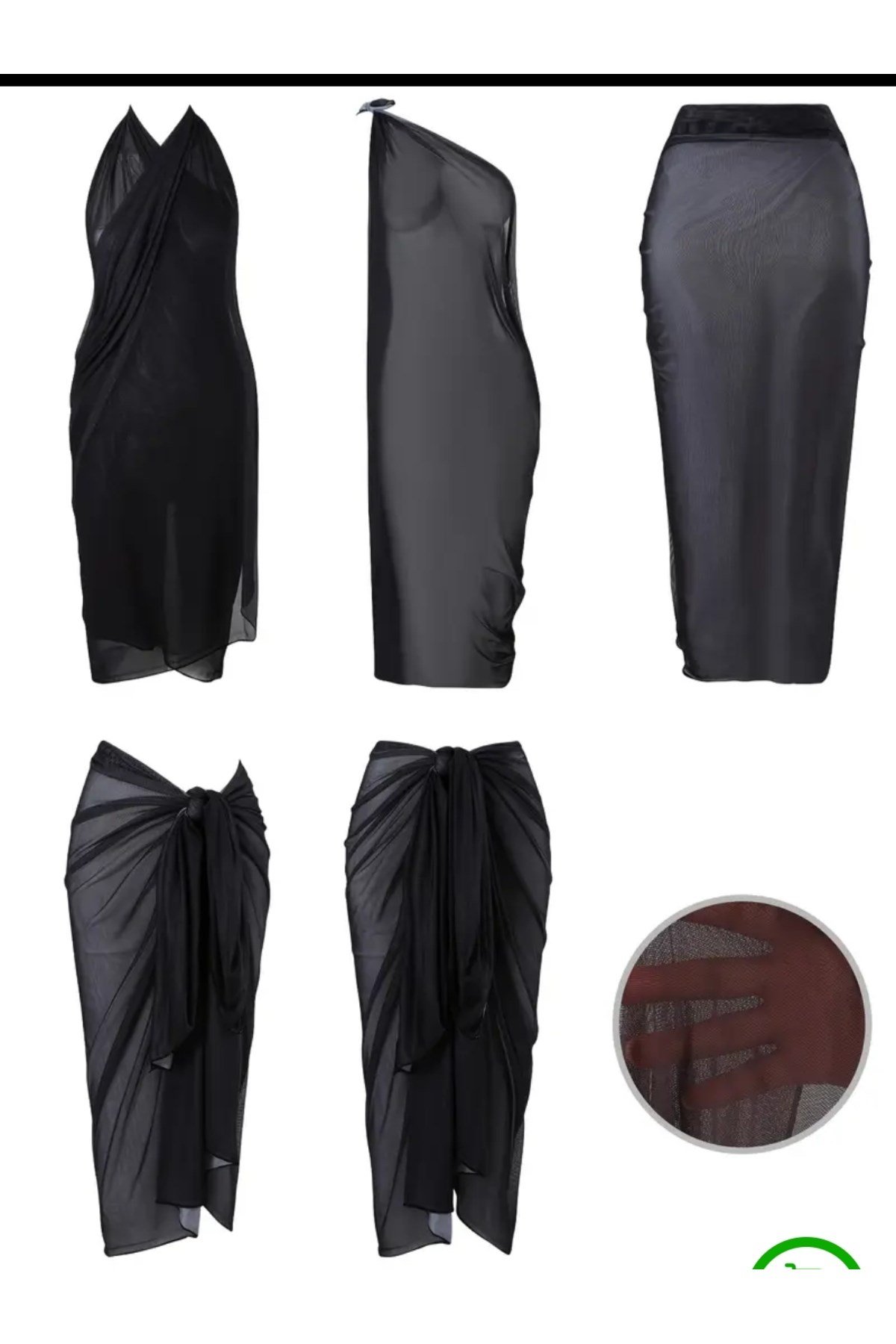 Tül pareo etek