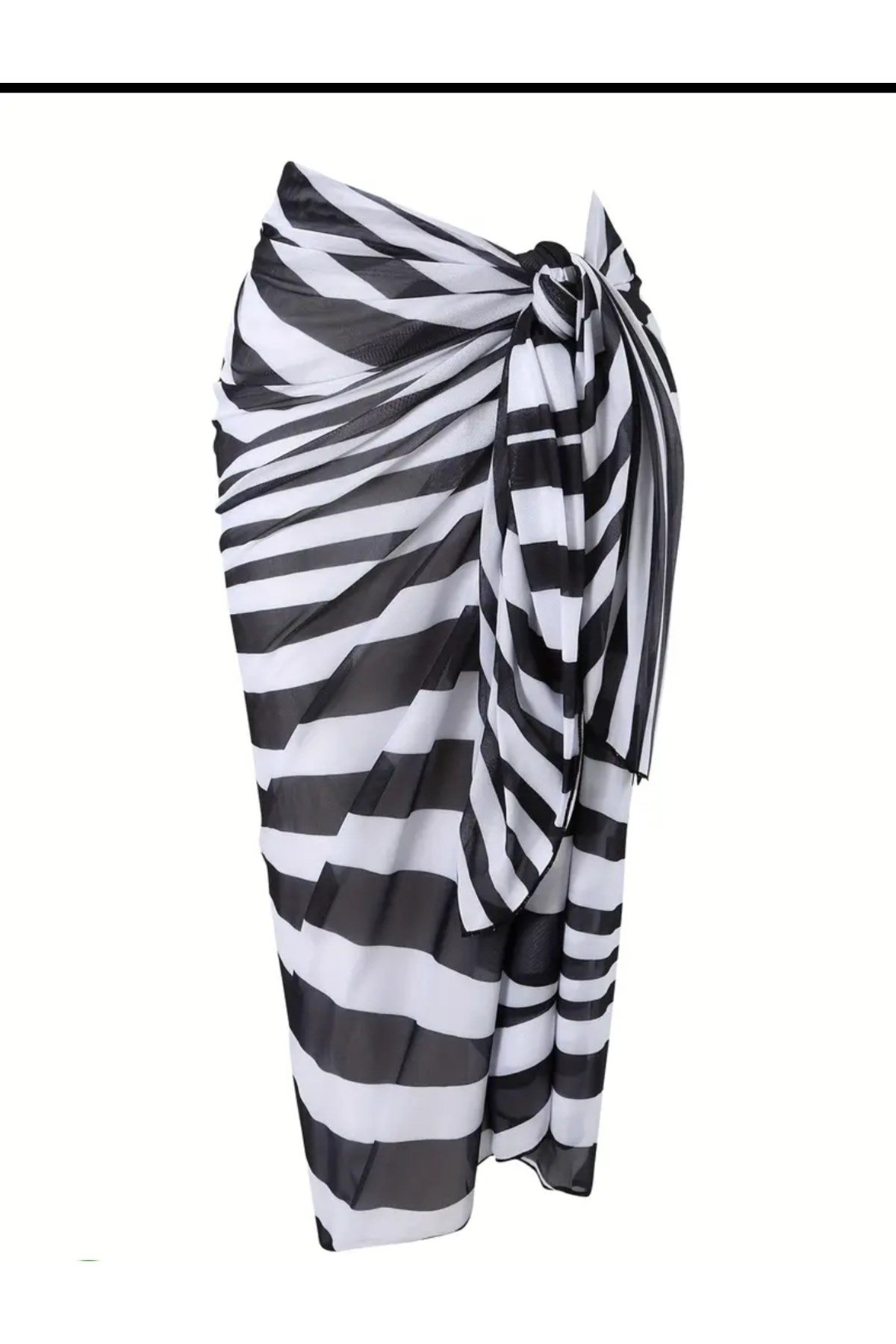 Zebra desenli pareo