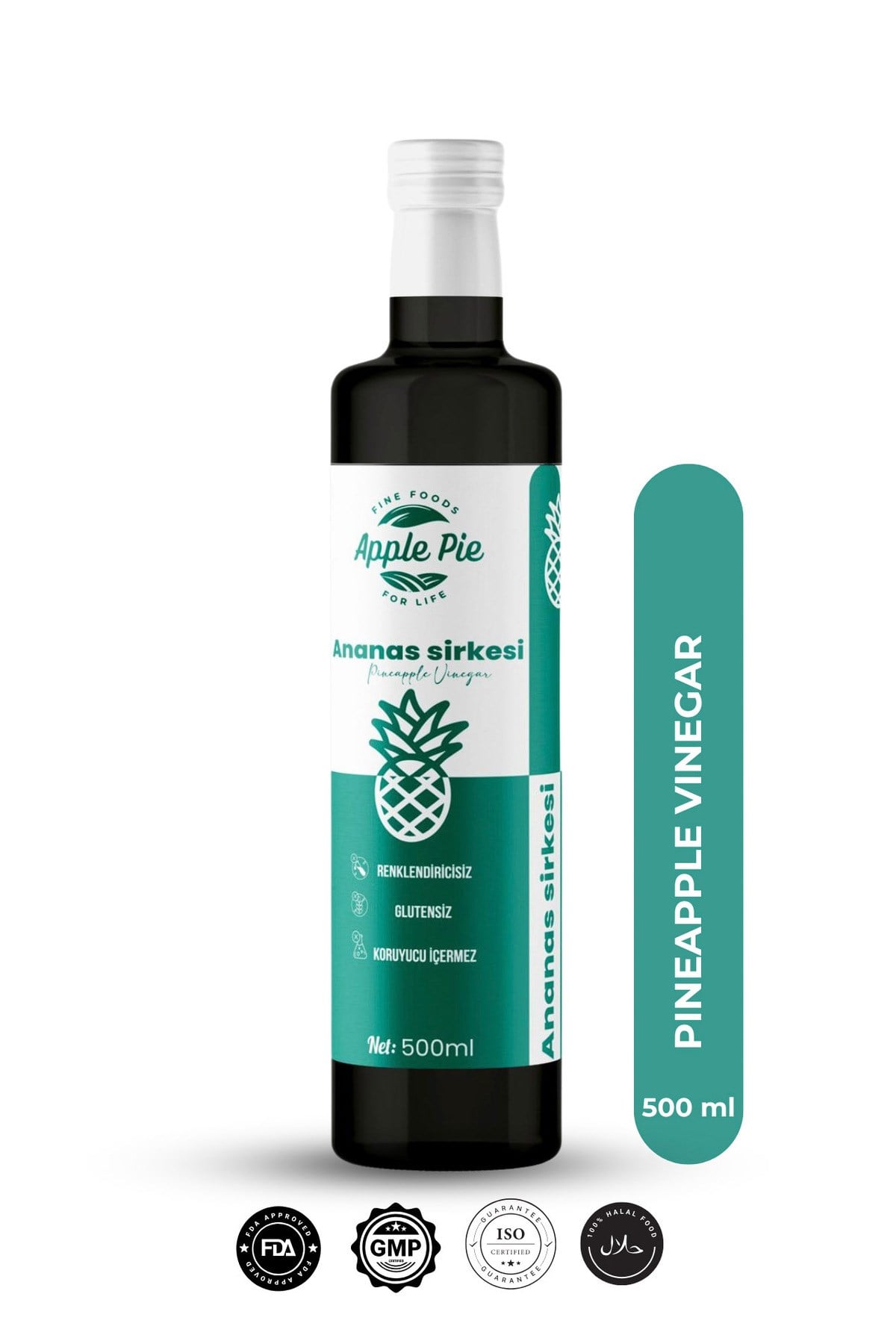 Ananas Sirkesi 500 ml Doğal Fermantasyon Taze Üretim Pineapple Vinegar