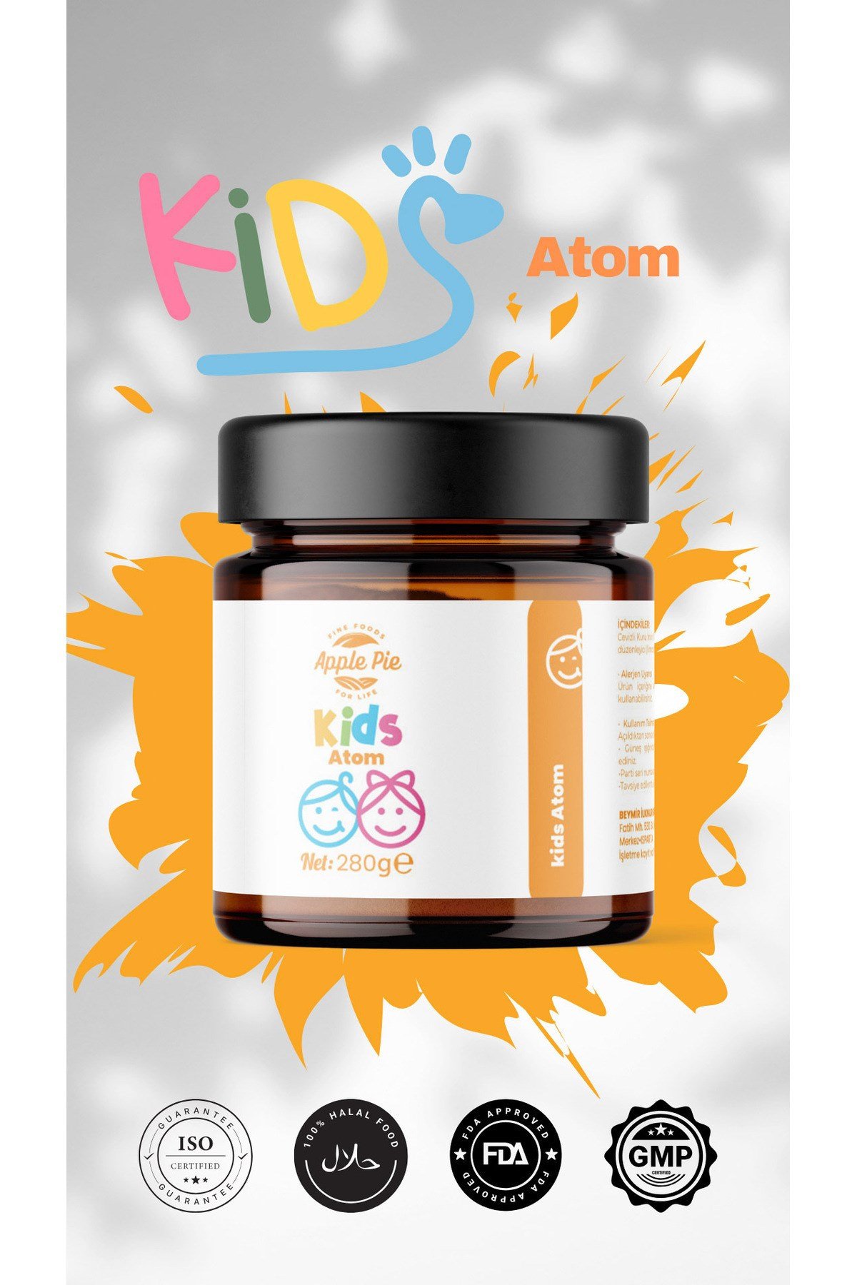 Atom Kids Premium Çocuklar Için Arı Sütlü , Vitaminli, Iştah Açıcı, Kilo Aldırıcı Macun