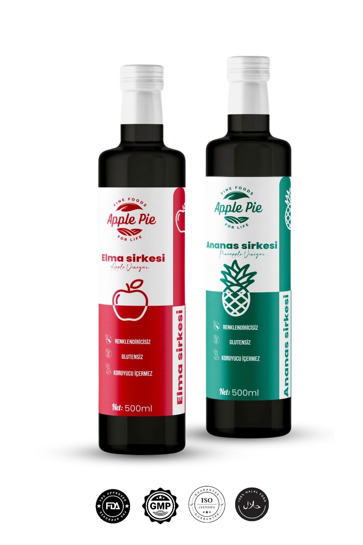 Elma Sirkesi 500 ml + Ananas Sirkesi 500 ml