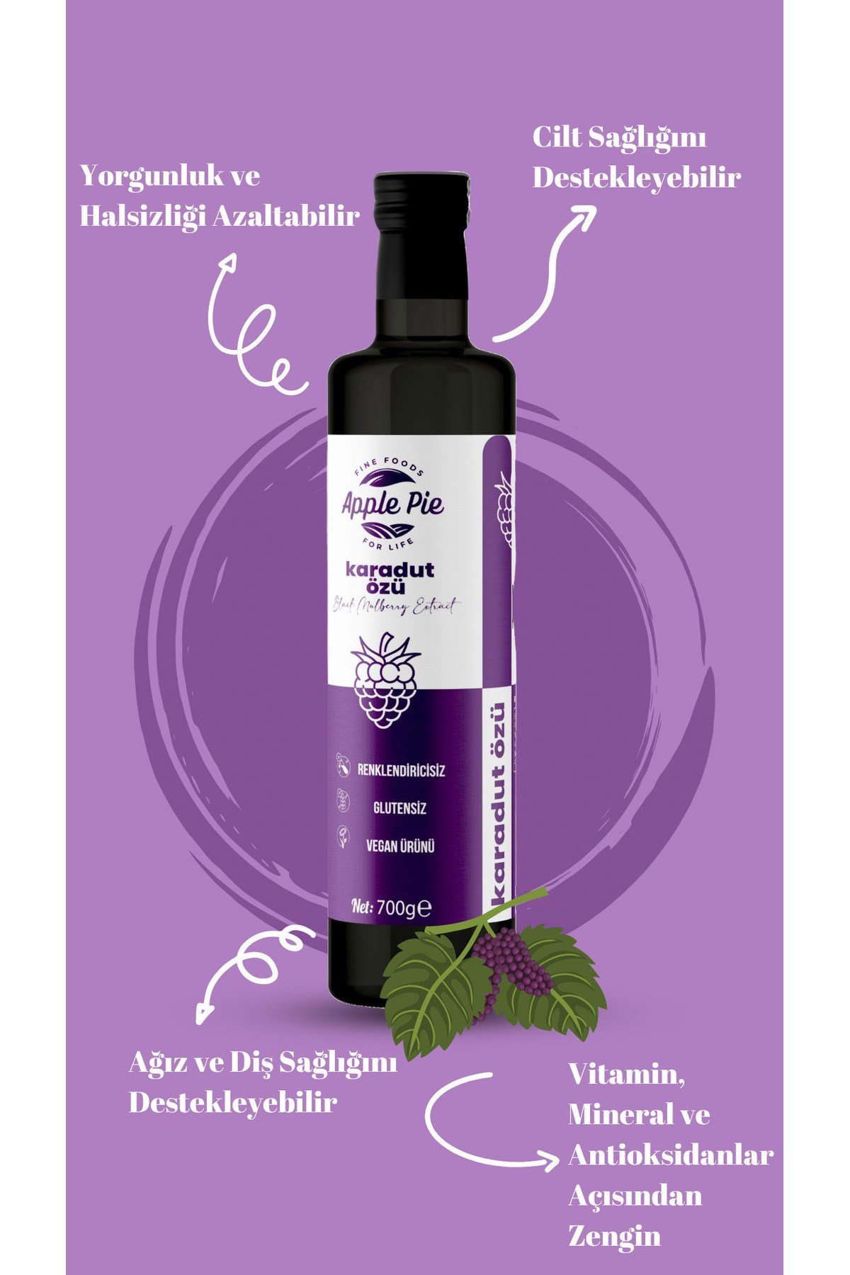 Karadut Özü 700 gr Soğuk Sıkım , Şeker İlavesiz , Black Mulberry Extract