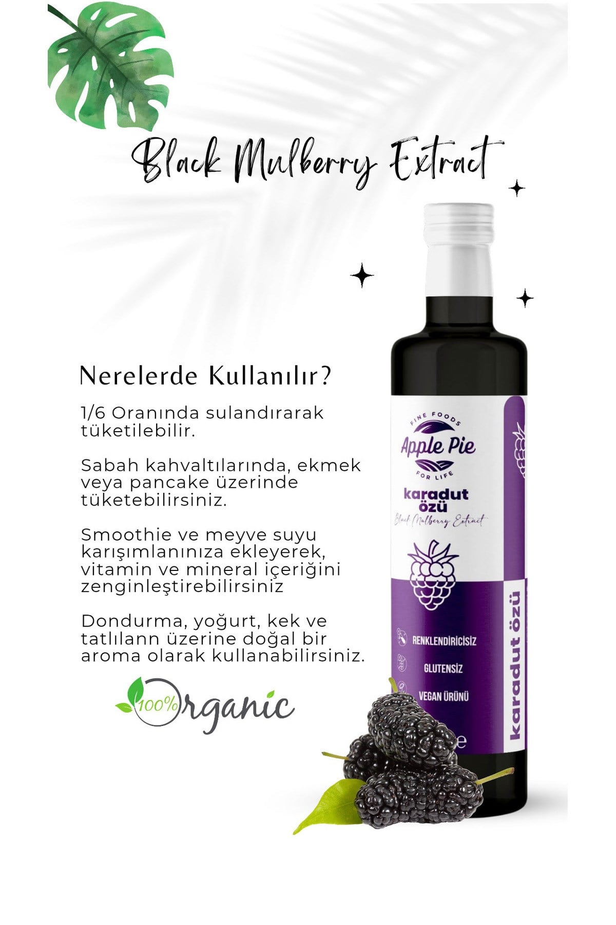 Karadut Özü 700 gr Soğuk Sıkım , Şeker İlavesiz , Black Mulberry Extract