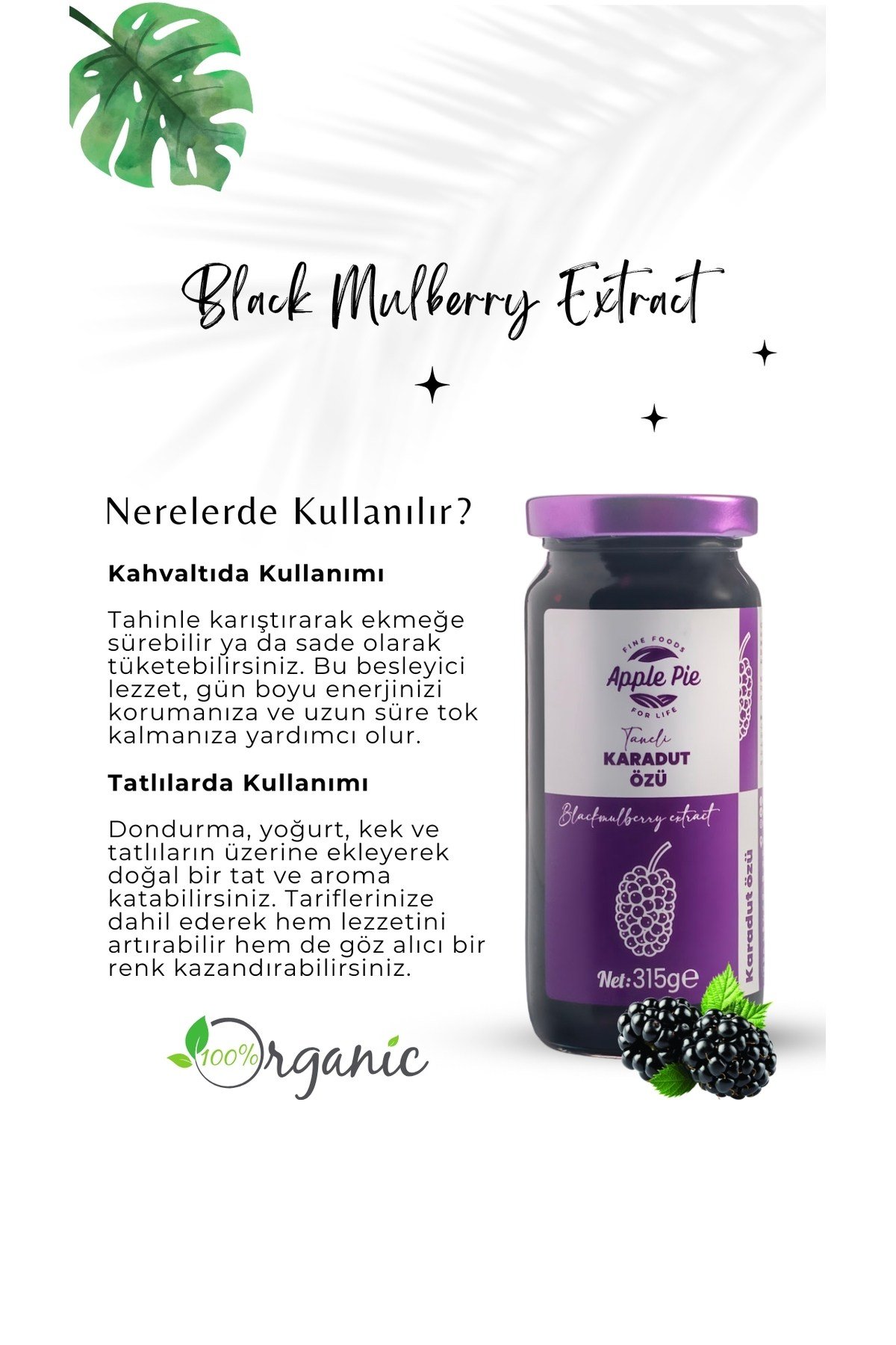 Tanecikli Karadut Özü 315gr