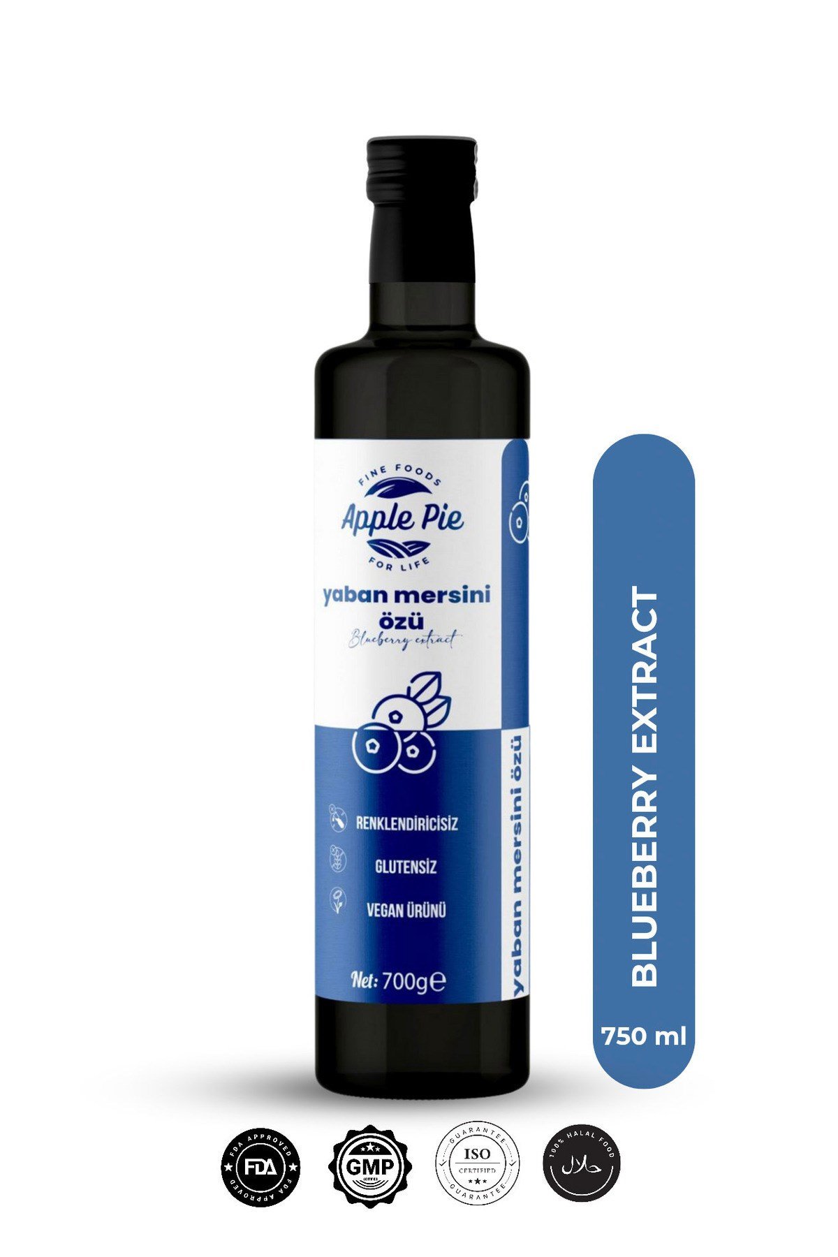 Yaban Mersini Özü 700 gr , Doğal , Katkısız ( Analizli ) , Soğuk Sıkım , Blueberry Extract