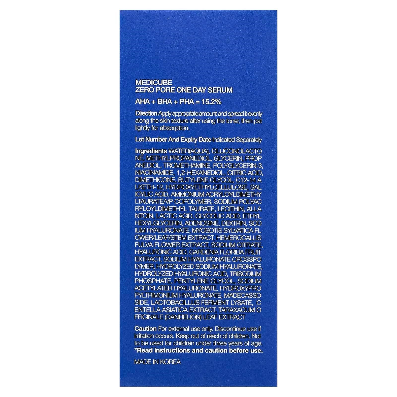 MEDICUBE ZERO PORE ONE DAY SERUM 30ml