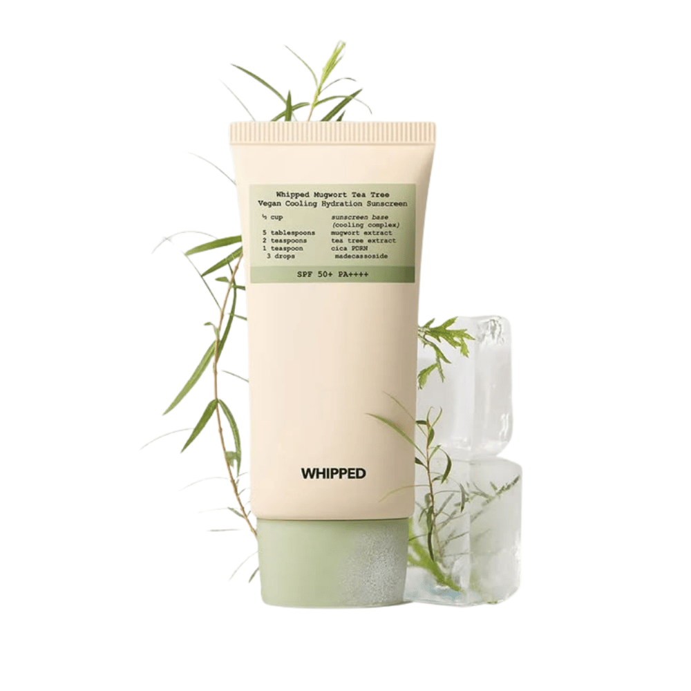 WHIPPED Mugwort Tea Tree Vegan Cooling Hydration Sunscreen 50ml (Sivilce ve Kızarıklık Karşıtı, Serinletici Nemlendirici Güneş Kremi)