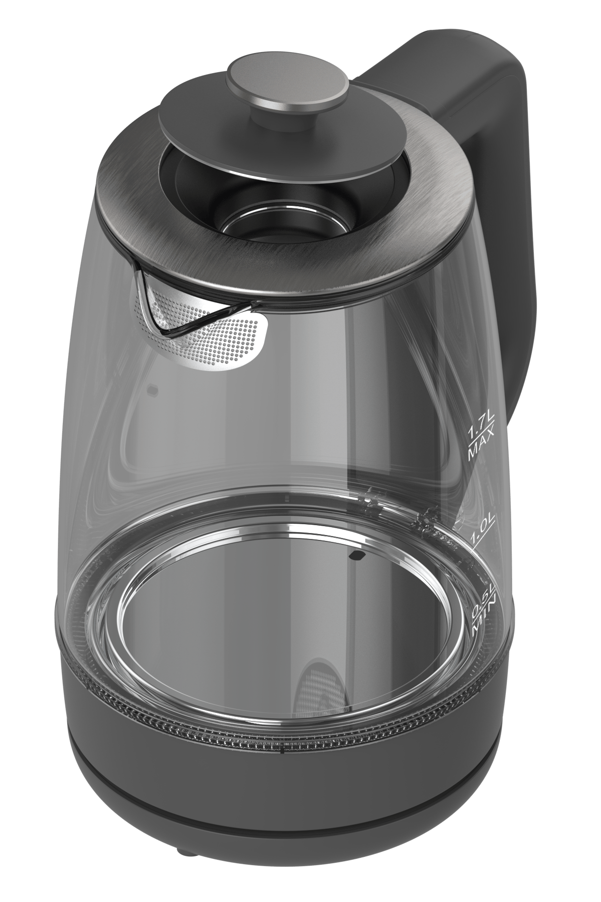 PRK 1318A Borosilikat Renkli Cam Gövdeli, Manyetik Filtre Kapaklı Kettle - LED Işıklı