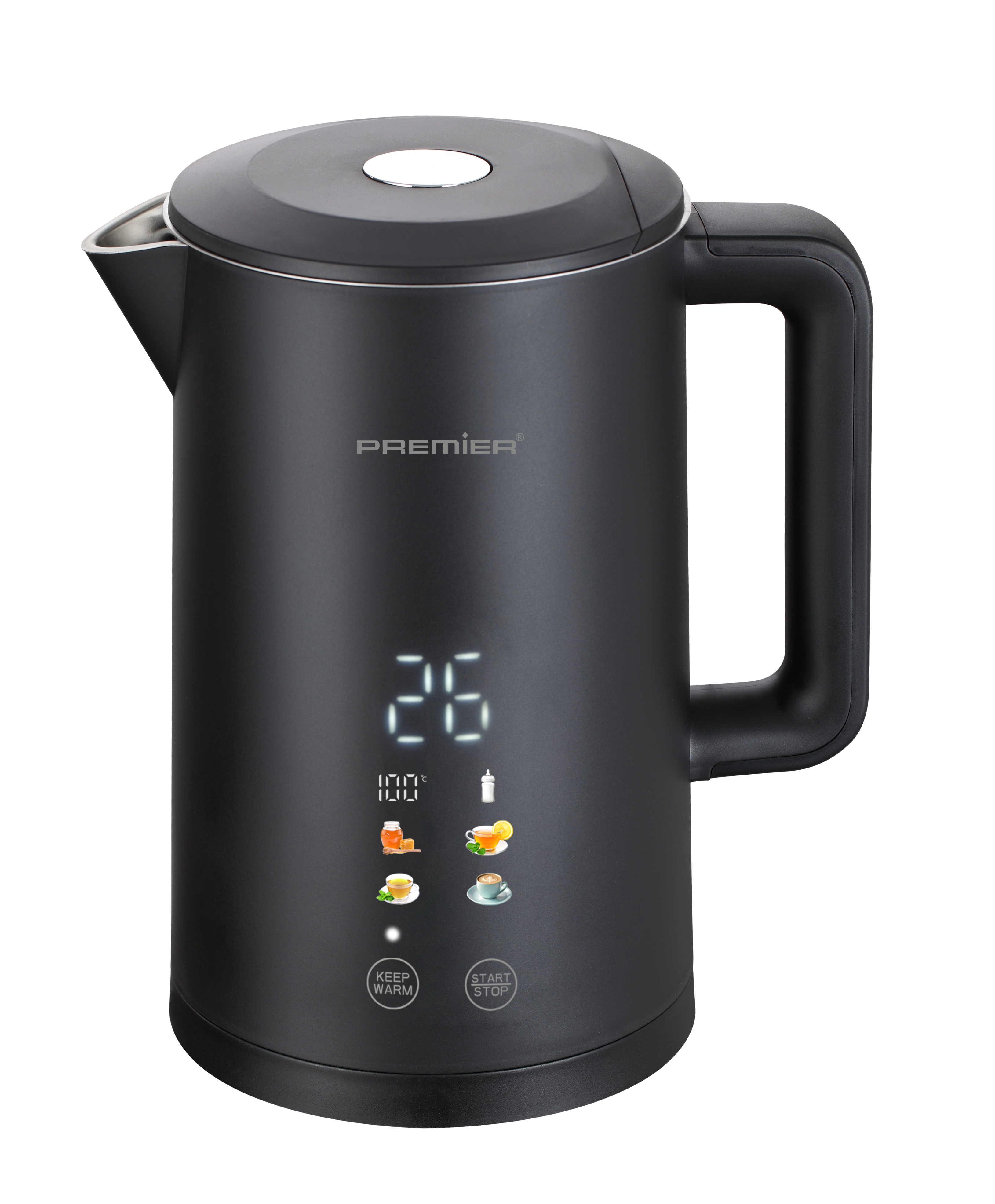 Prk 2215EA Akıllı Su Isıtıcısı - Dijital Ekranlı, Isı Ayarlı, Çift Katmanlı Cool Touch Kettle