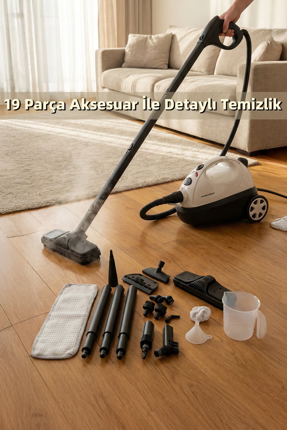 PSC 228 Çok Fonksiyonlu Buharlı Temizlik Makinesi – 1200ML Geniş Hazne