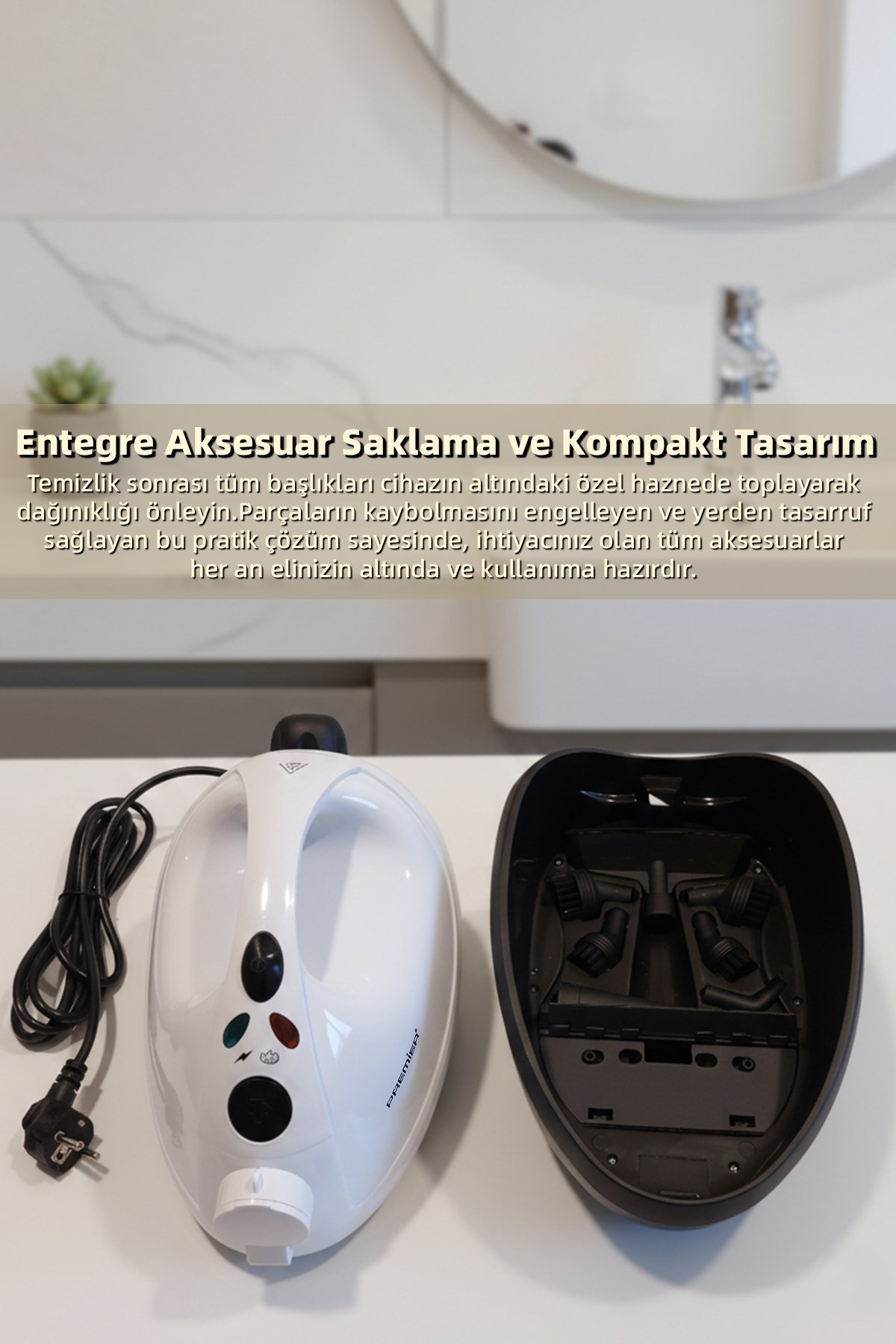 PSC 228 Çok Fonksiyonlu Buharlı Temizlik Makinesi – 1200ML Geniş Hazne