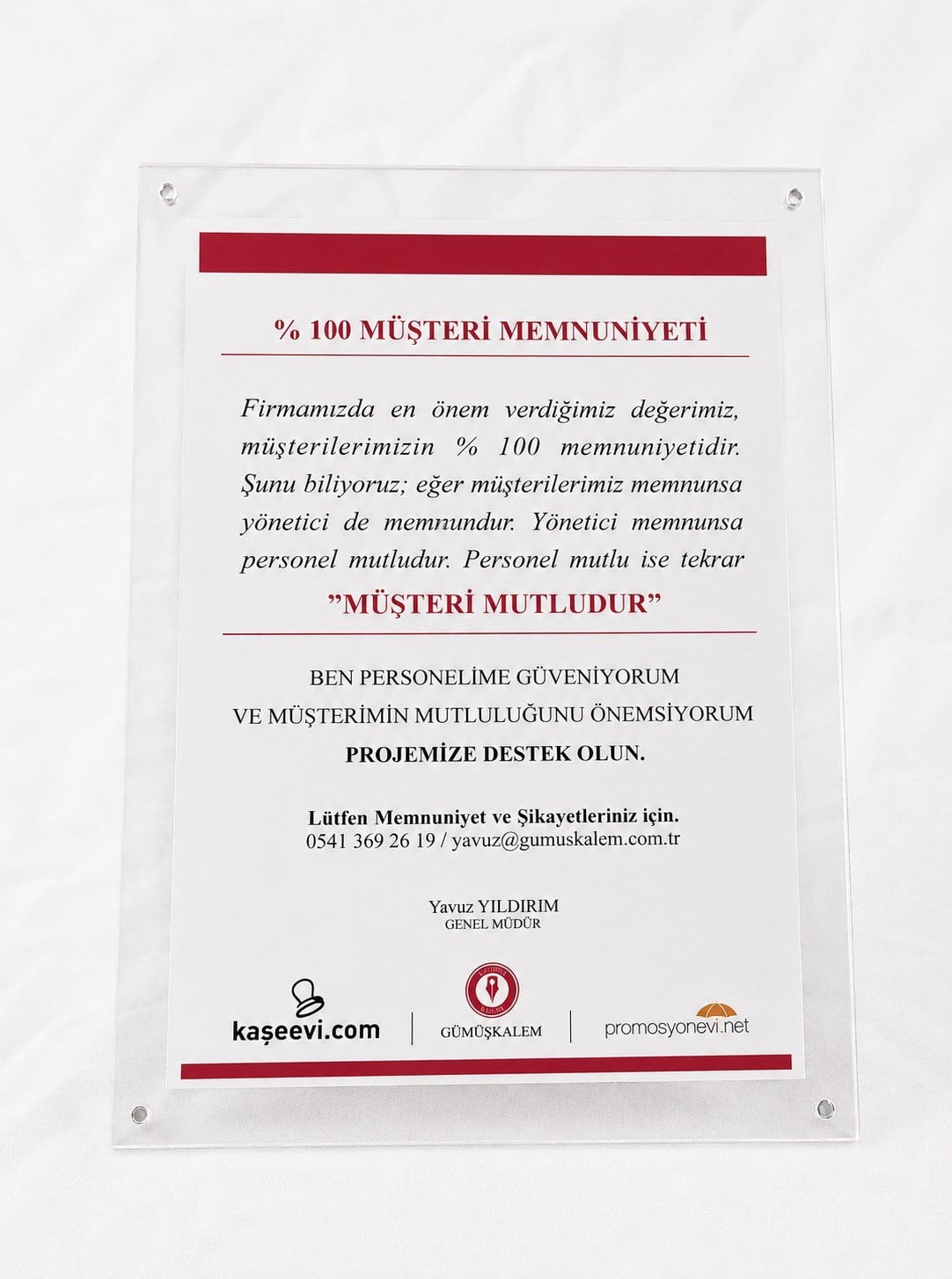A3 MIKNATISLI PLEXİ YÖNLENDİRME 297MM*420MM