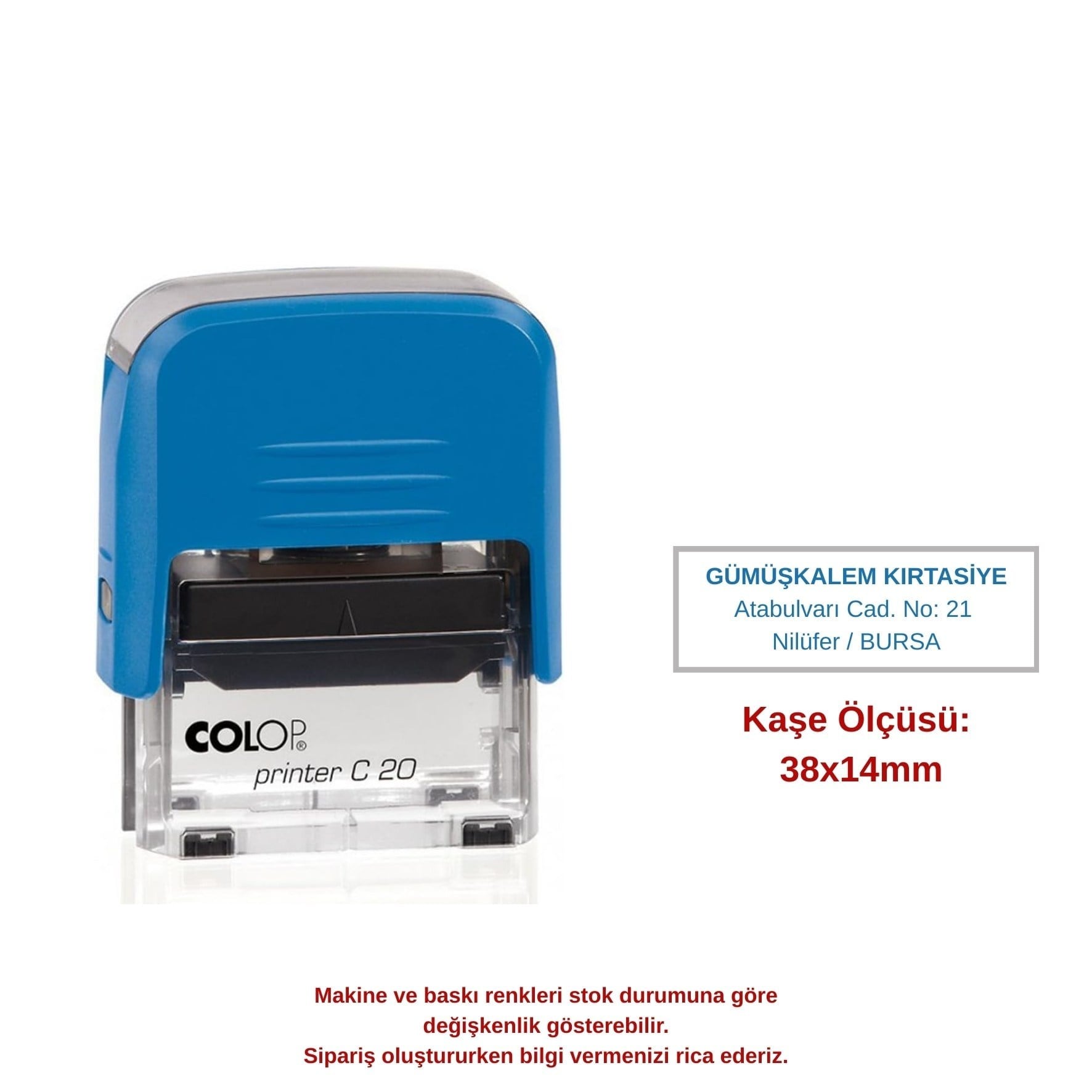 COLOP 20 KAŞE