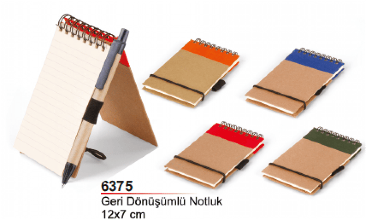 Geri Dönüşümlü Lastikli Not Defteri