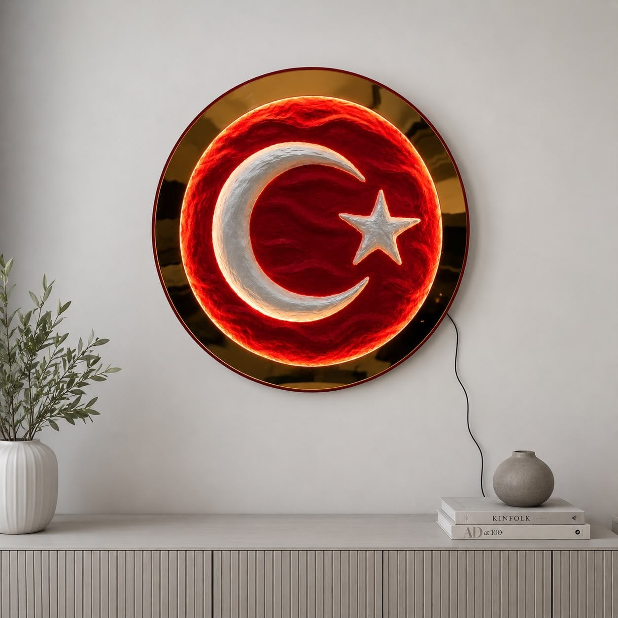 IŞIKLI AYYILDIZ DEKORATİF PANO