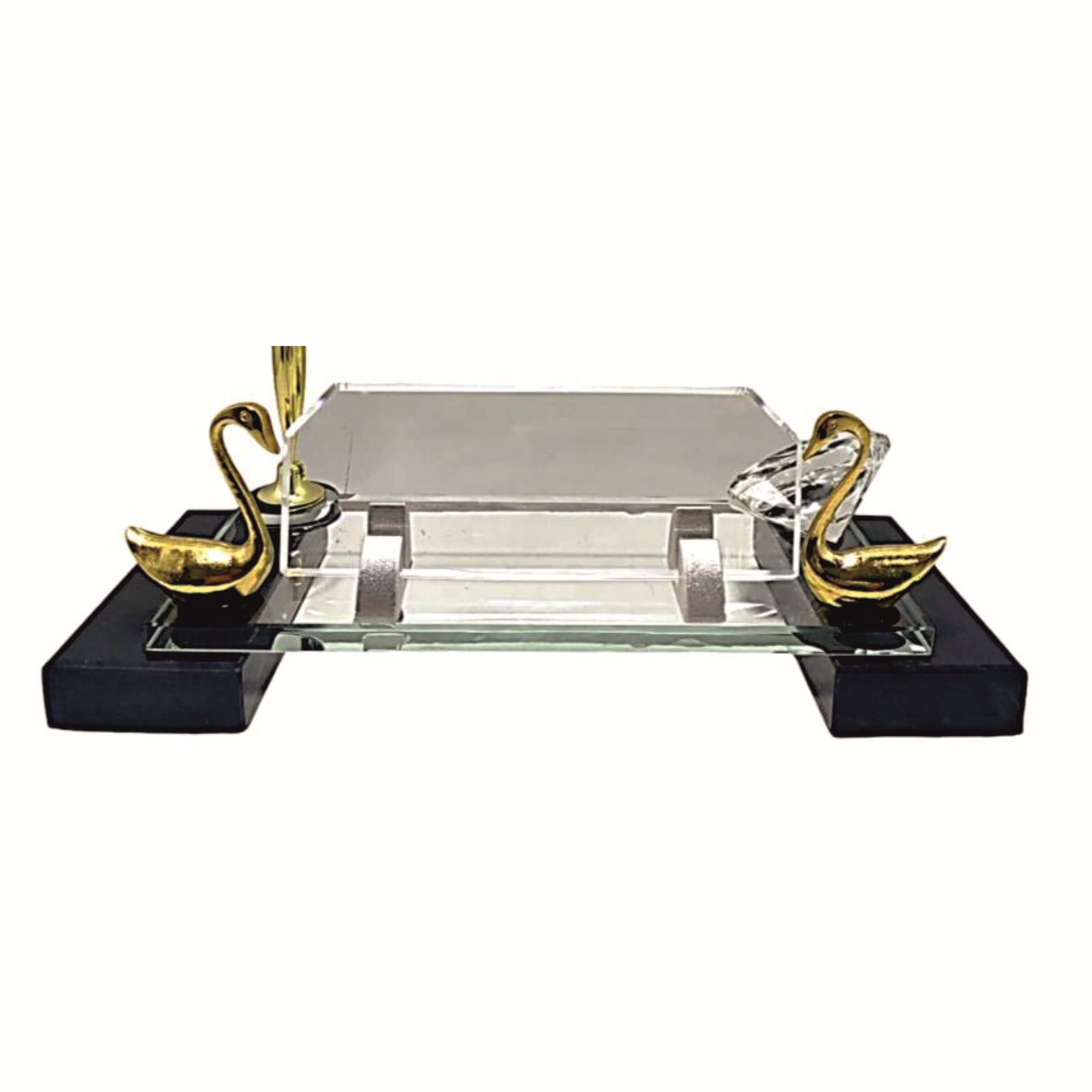 KRİSTAL MASA SETİ KUĞU ALTIN NO:410