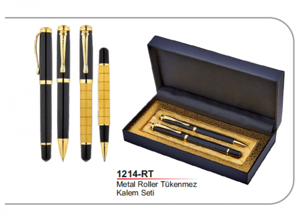 Metal Roller Tükenmez Kalem Seti