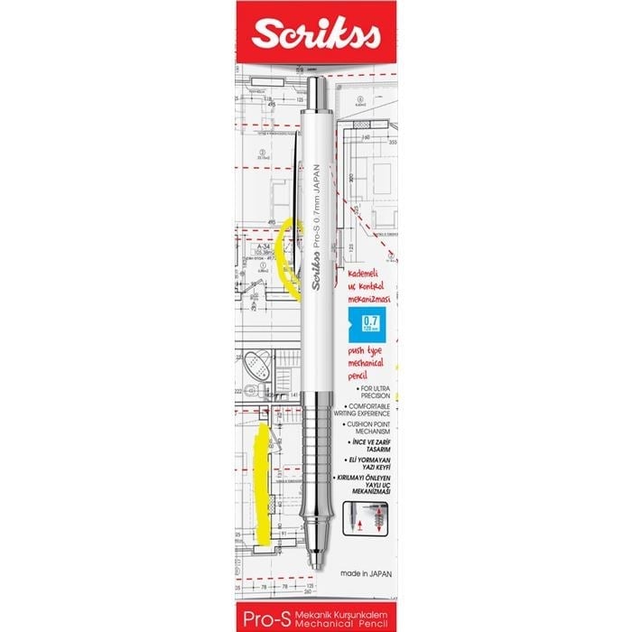SCRİKSS PRO-S VERSATİL KALEM 0,7MM BEYAZ