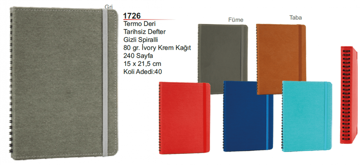 Termo Deri Tarihsiz Defter