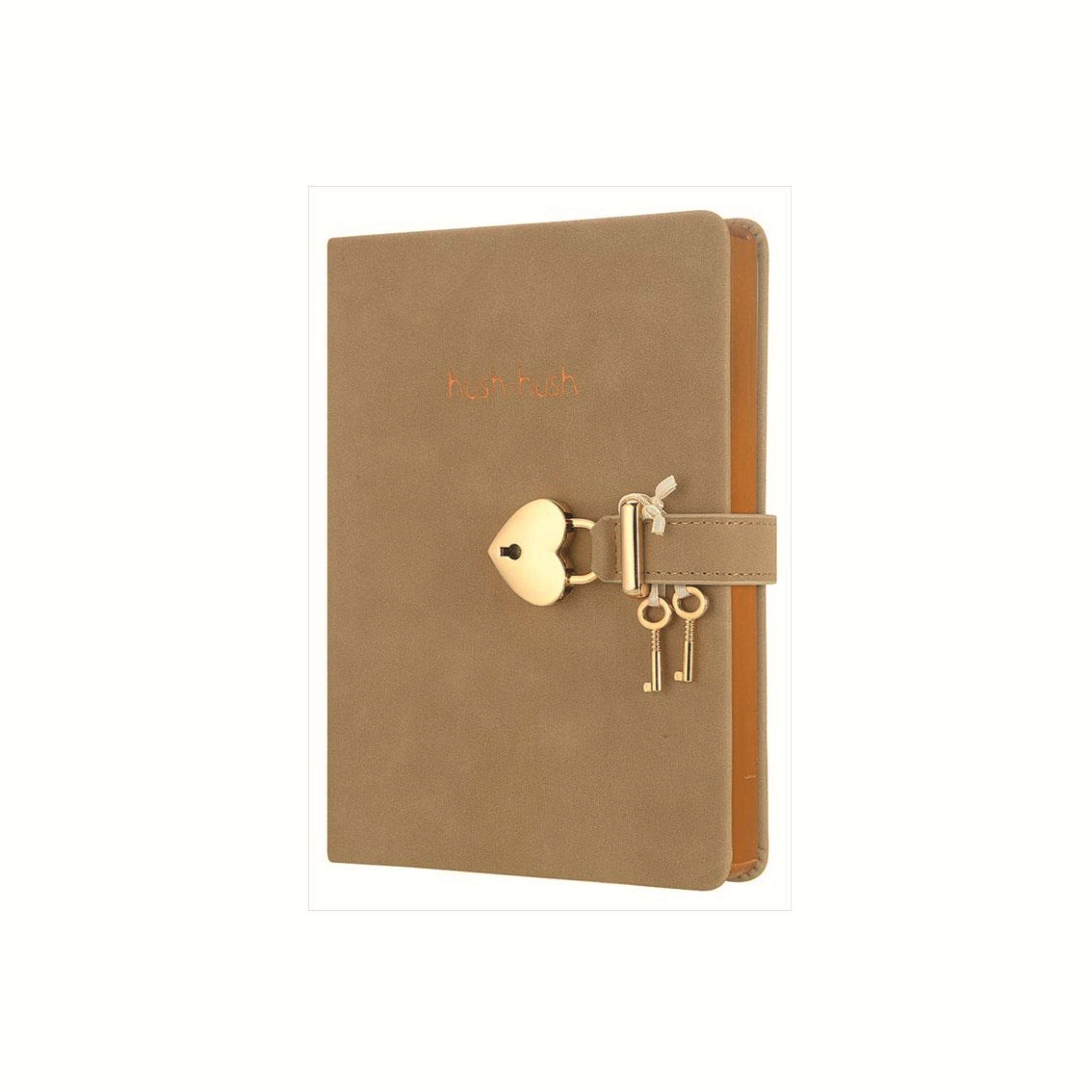 VJ HUSH HUSH KİLİTLİ  DEFTER 13*18 160YP.BEJ