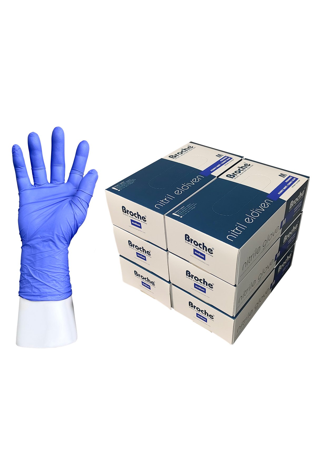PUDRASIZ KOBALT NİTRİL ELDİVEN M BEDEN 6'LI PAKET
