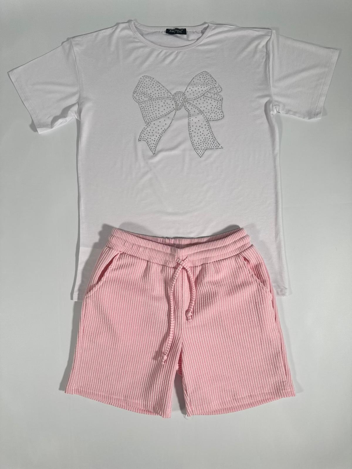 KADIN T-SHIRT TAŞLI FİYONK