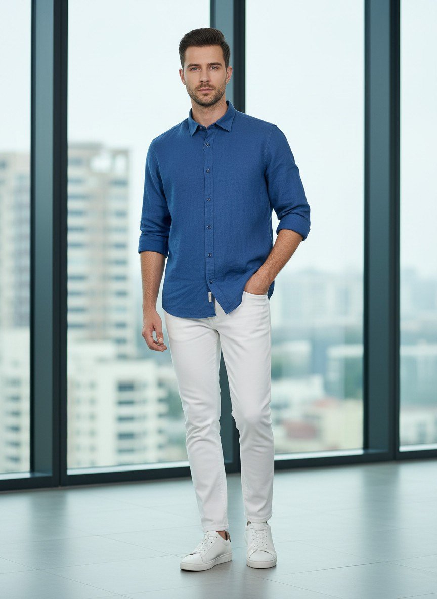 Laduren Aurel Linen/ Cotton Gömlek A.LACİ