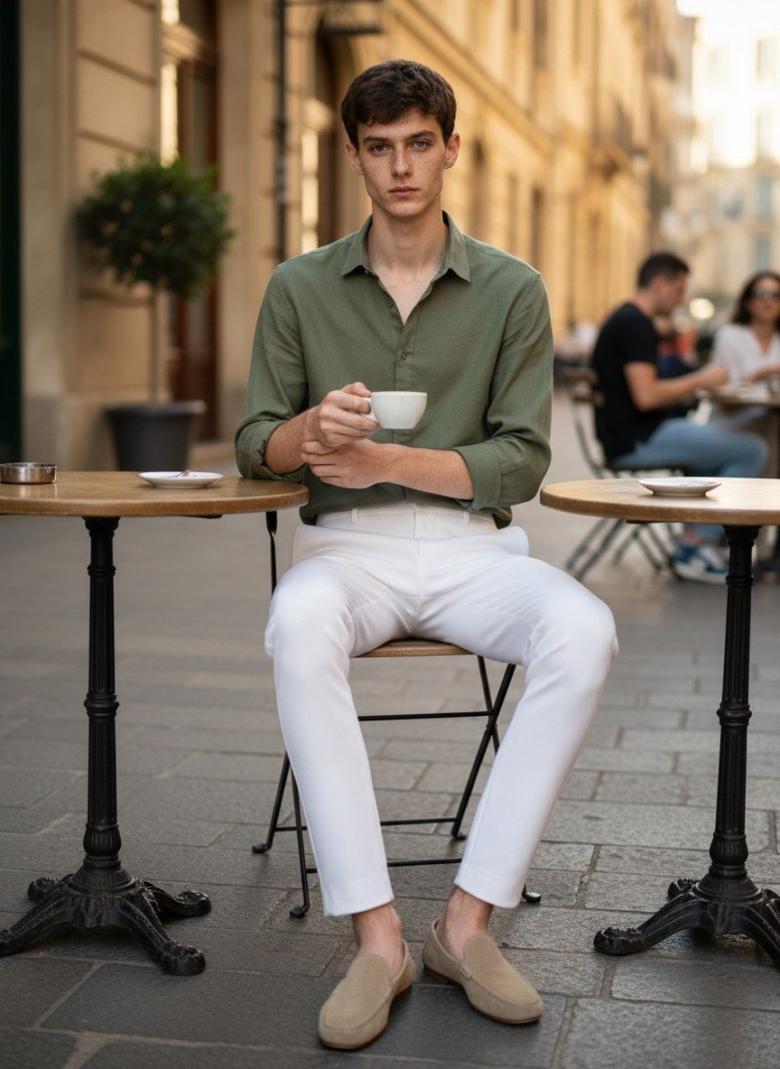 Laduren Aurel Linen/ Cotton Gömlek HAKİ