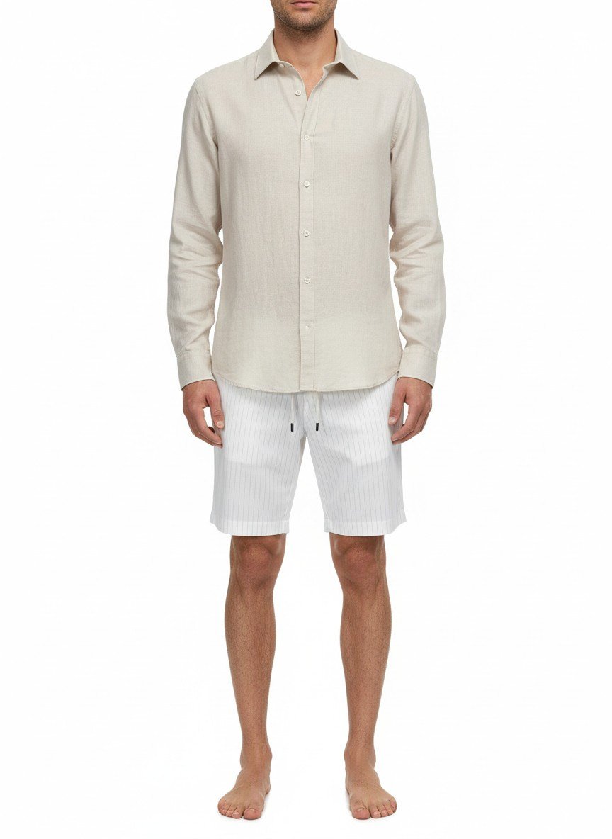 Laduren Aurel Linen / Cotton Gömlek KETEN