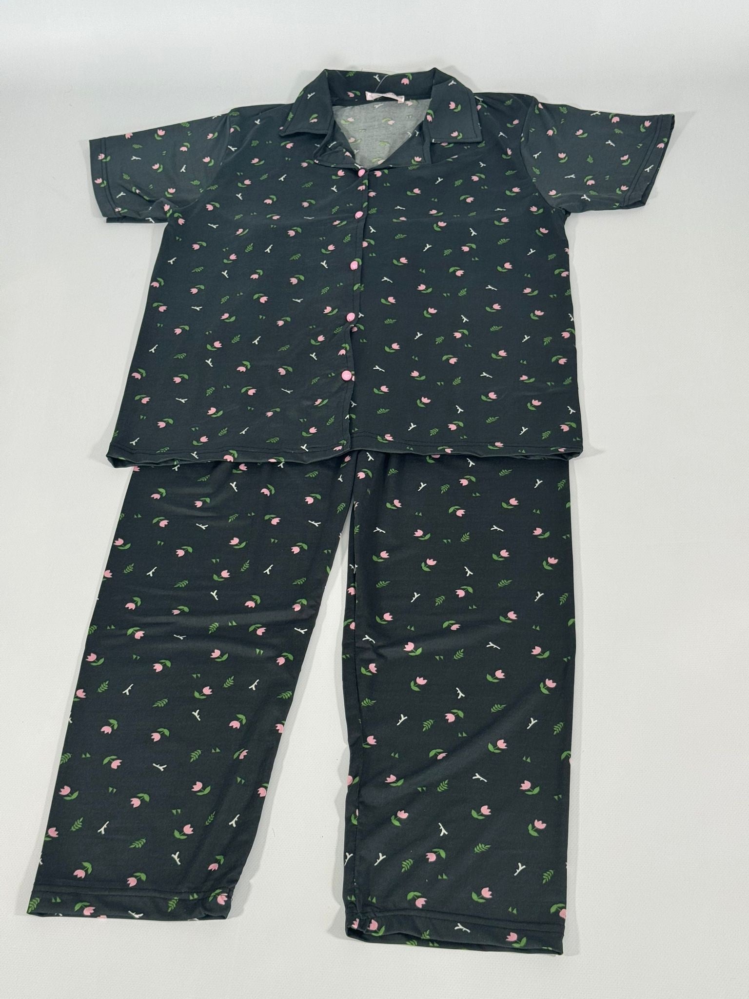 LADUREN – Elaris No:18 Set Kısa Kol, Düğmeli Kadın Pijama