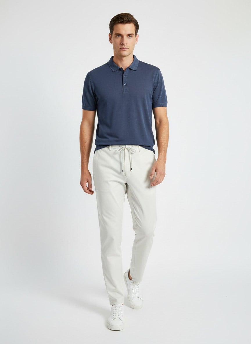 Laduren Elera Flow T-Shirt -Polo Yaka LACİVERT