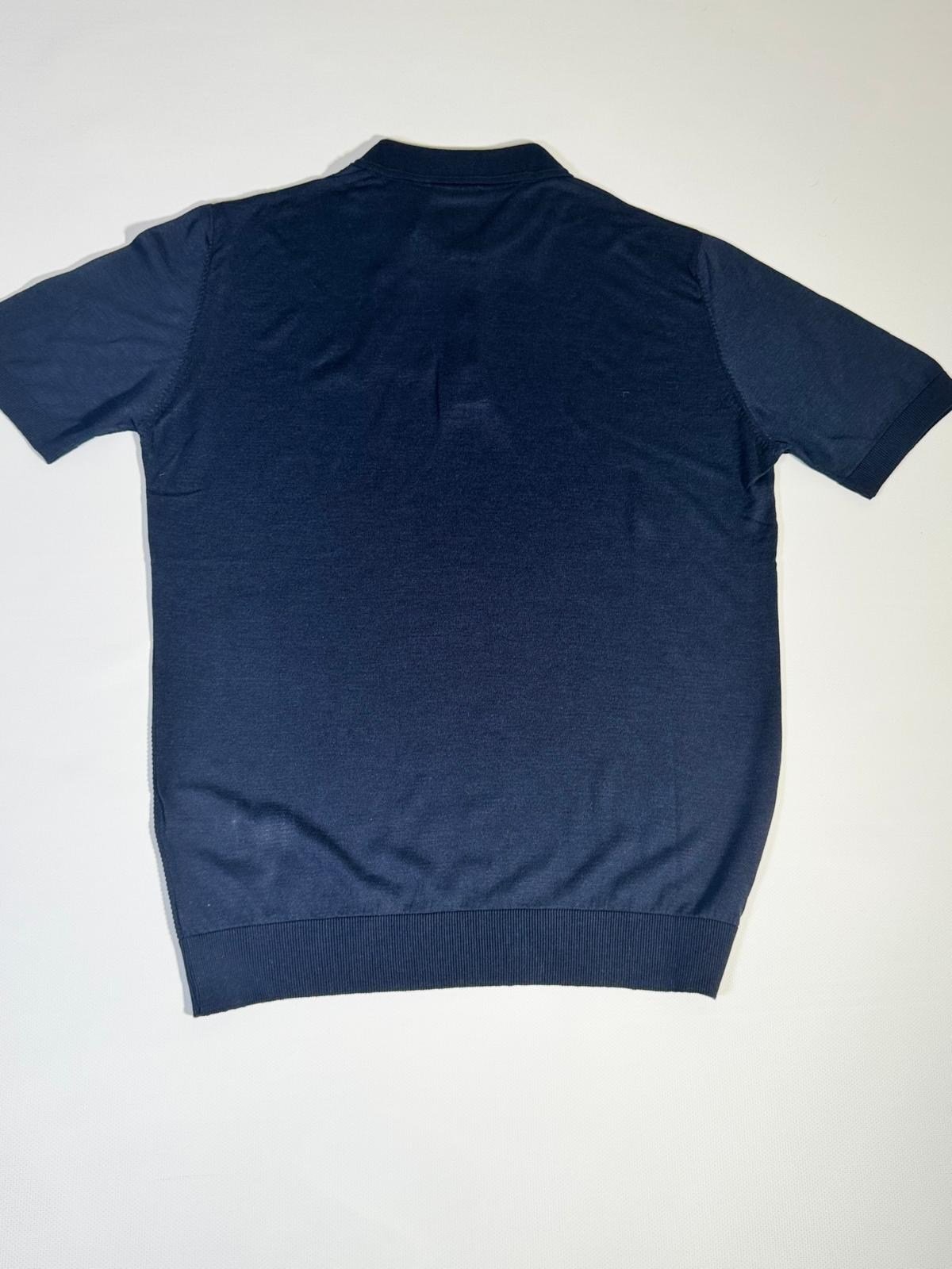 Laduren Lumera Tencel Knit Polo Yazlık Triko- LACİVERT