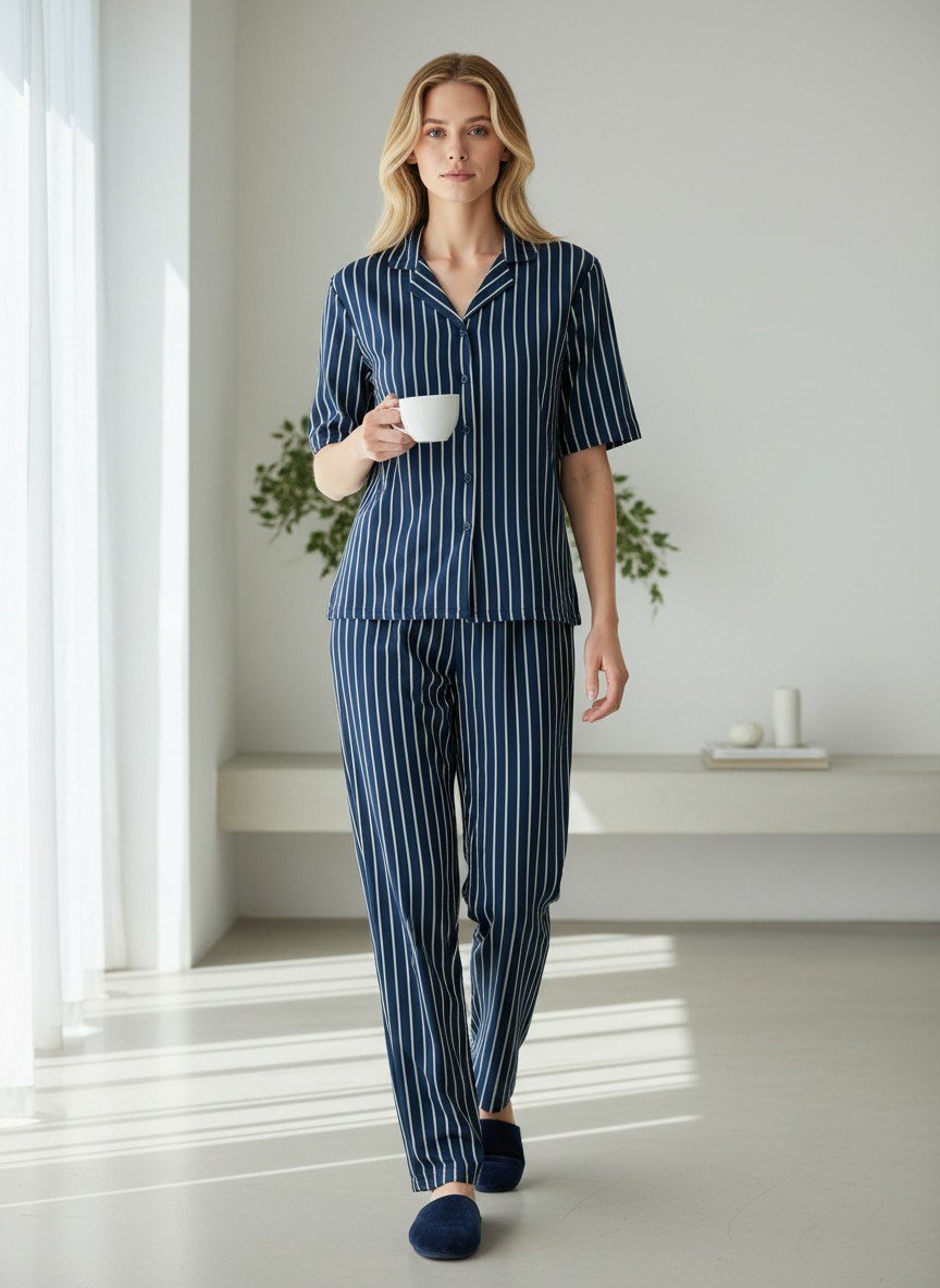 LADUREN NOXERA LINE SET NO:4 Kısa Kol Kadın Pijama