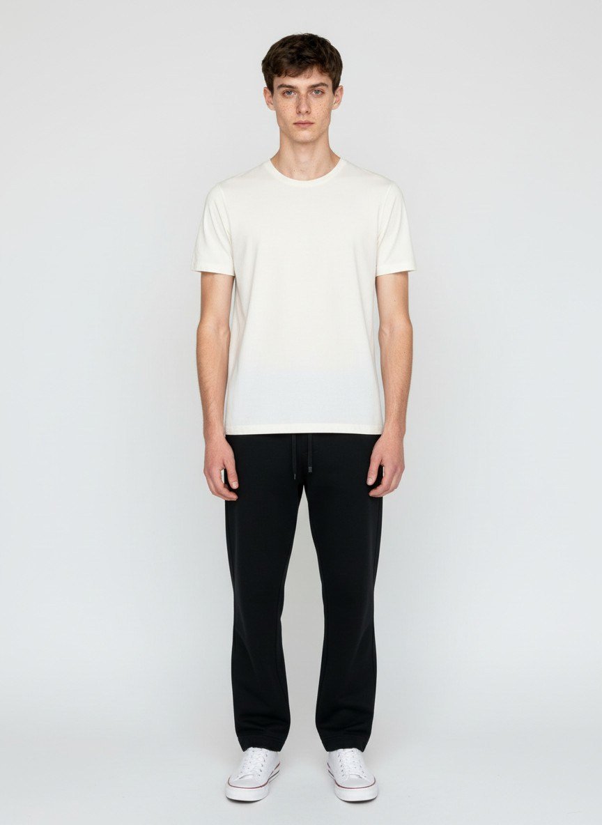 Laduren Volera Flow T-Shirt-BisikletYaka-EKRU