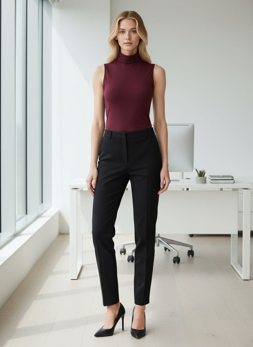 Sıfır Kol Boğazlı Yaka Bordo Body